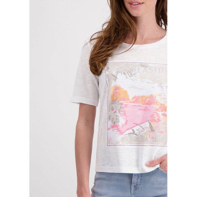 Rundhalsshirt, mit Frontprint bestellen BAUR online Monari |