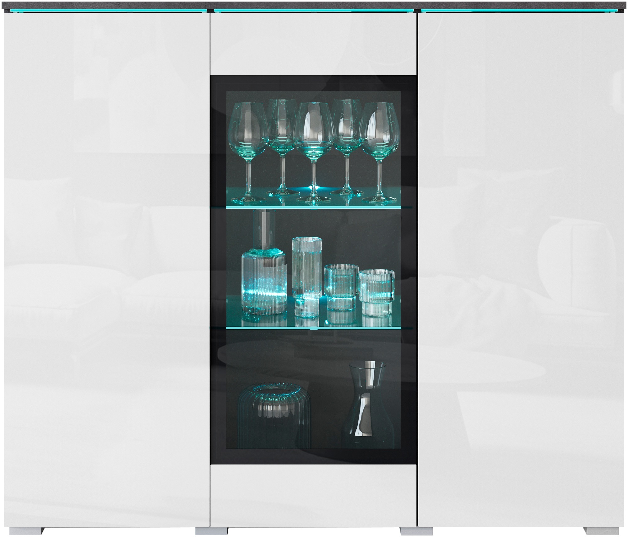 Thumbnail - INOSIGN Highboard "Vera", Highboard mit 4 Türen, 9 Fächern, verglasten Türen