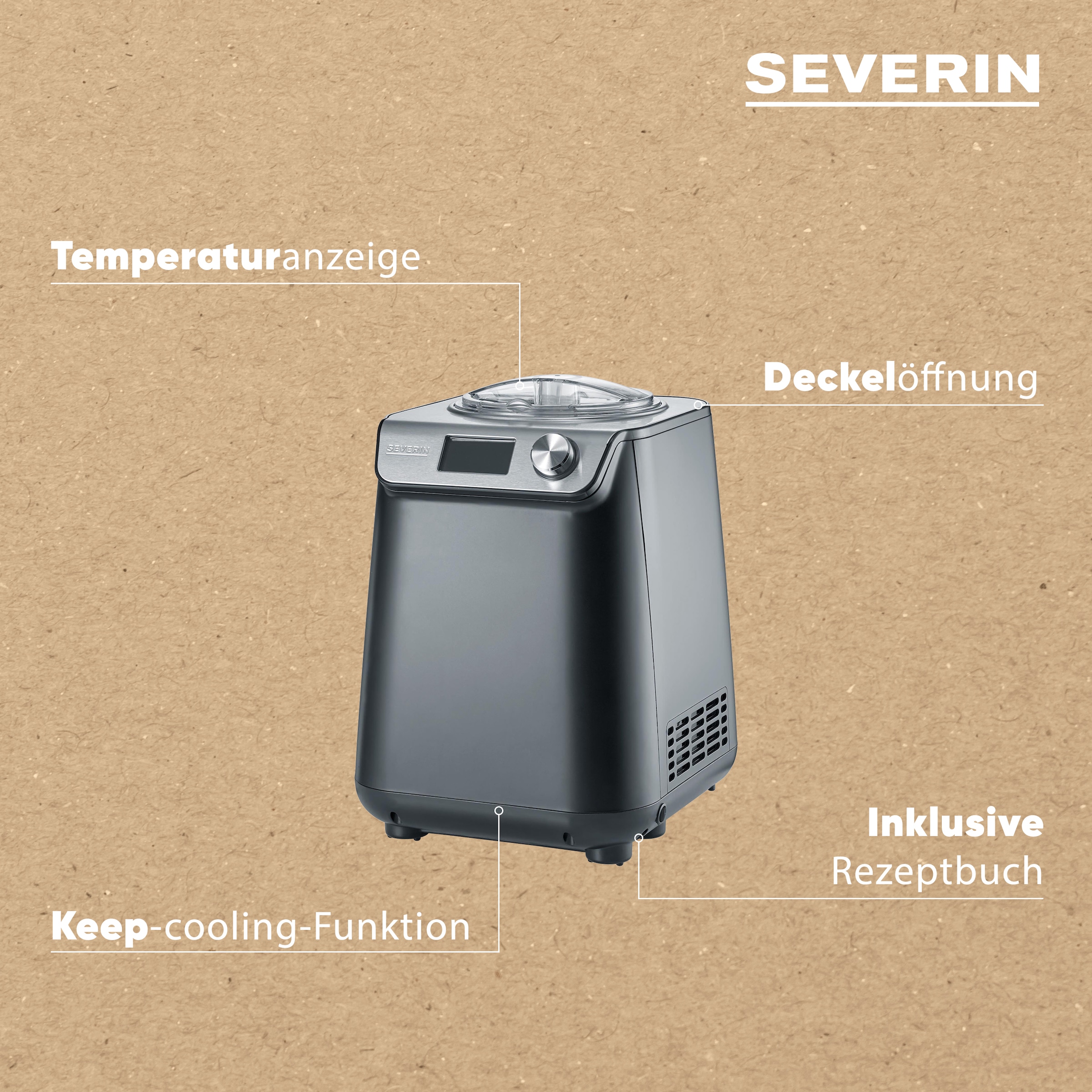 Severin Eismaschine »EZ 7407« 1,2 l 135 W inkl. automatischer keep-cooling-Funktion