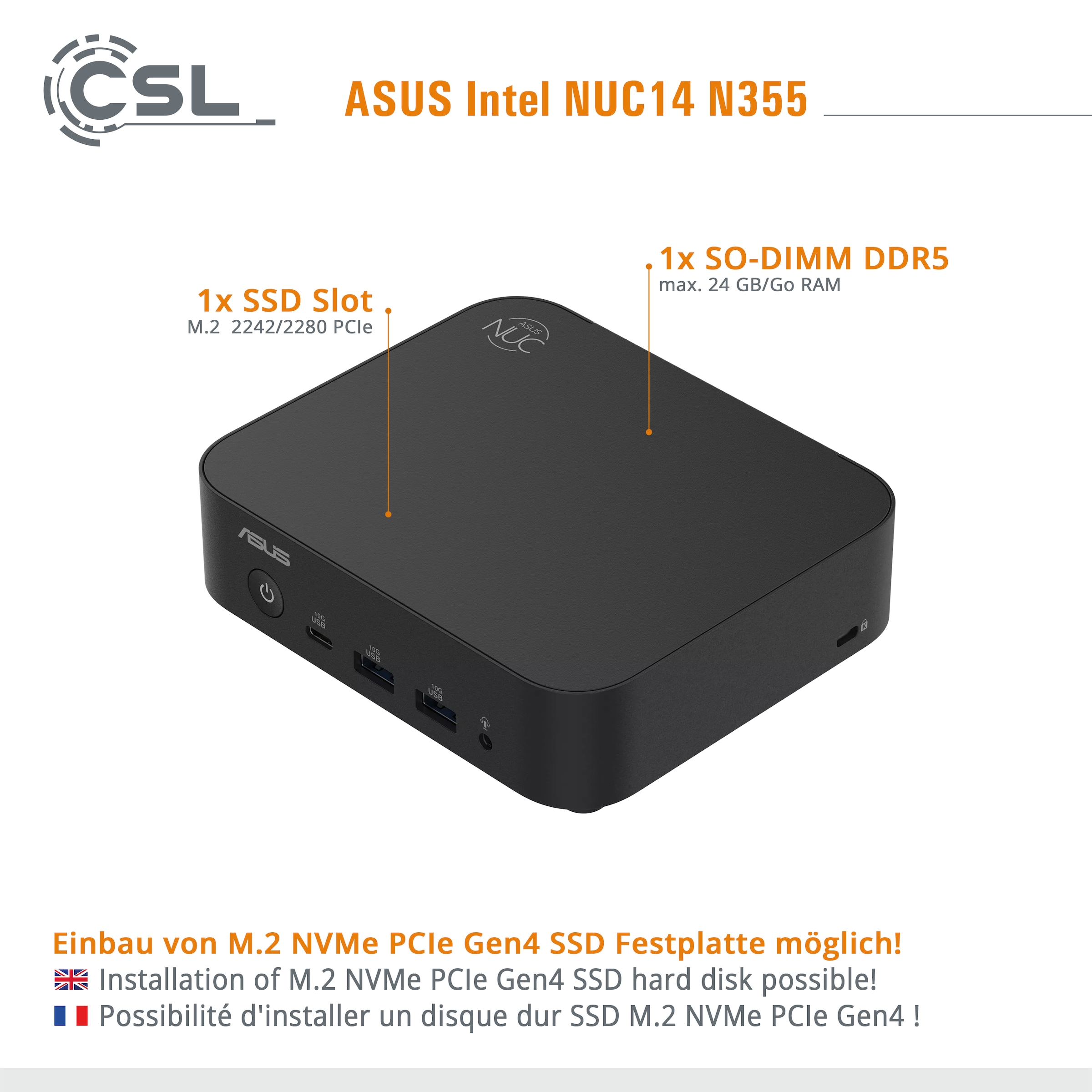 CSL PC »ASUS NUC14 N355«