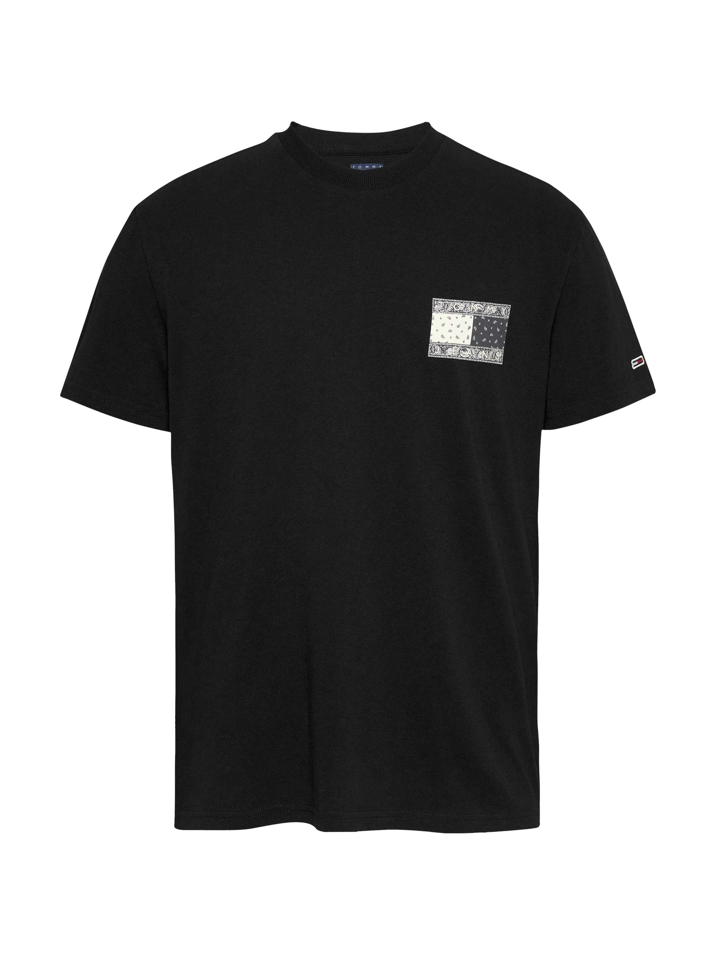 Tommy Jeans Kurzarmshirt »TJM REG PAISLEY FLAG TEE EXT«, Mit Rundhalsausschnitt