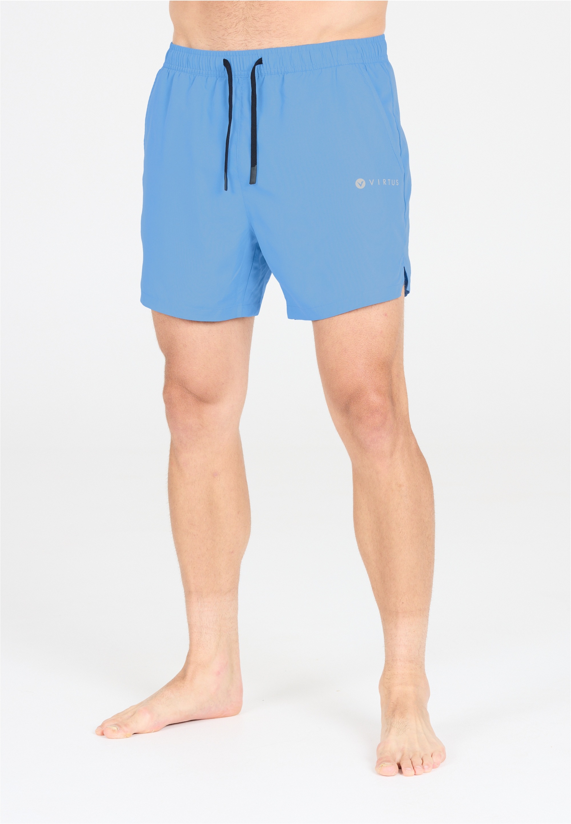 VIRTUS Herren Badeshorts "Smither", blau, Gr. XL, unifarben, Polyester, Badehosen, mit 4-Wege-Stretch