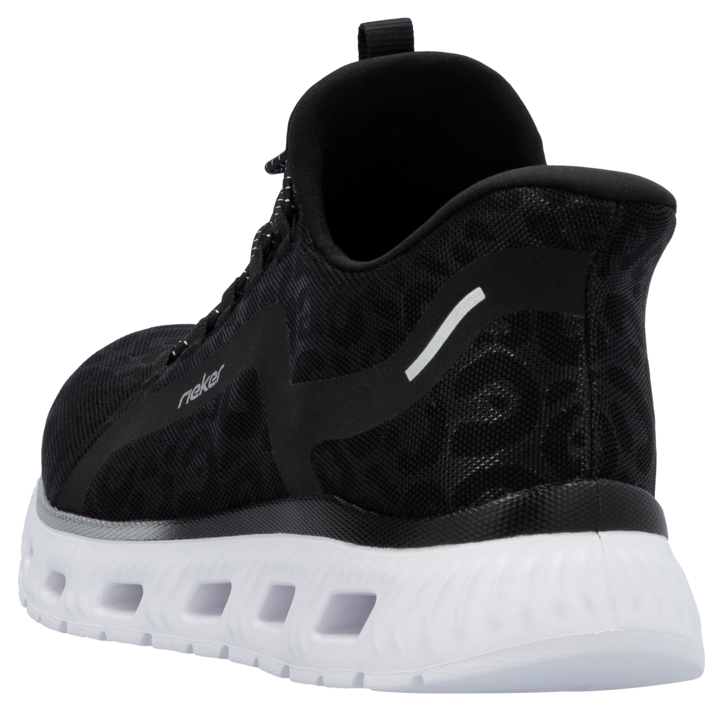 RIEKER Sport Slip-On Sneaker, Freizeitsneaker, Schlupfschuh in Leo-Optik, mit MemoSoft-Innensohle