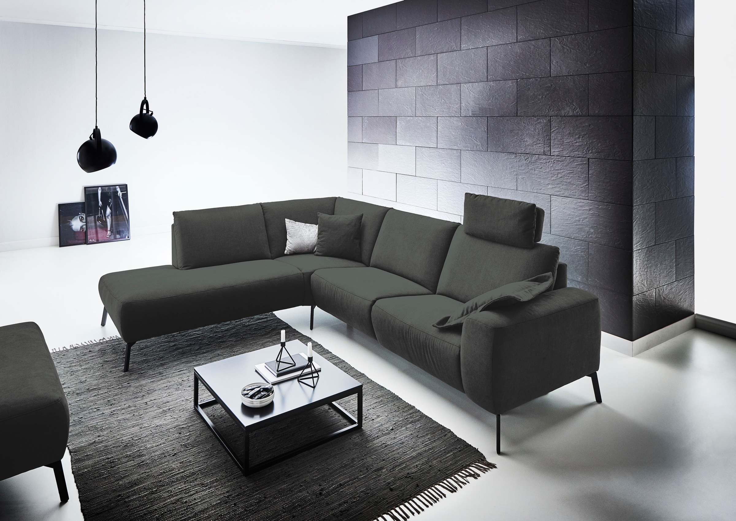 INOSIGN Ecksofa »Bellini L-Form«, incl. motorischer Relaxfunktio, wahlweise Easy Care-Bezug