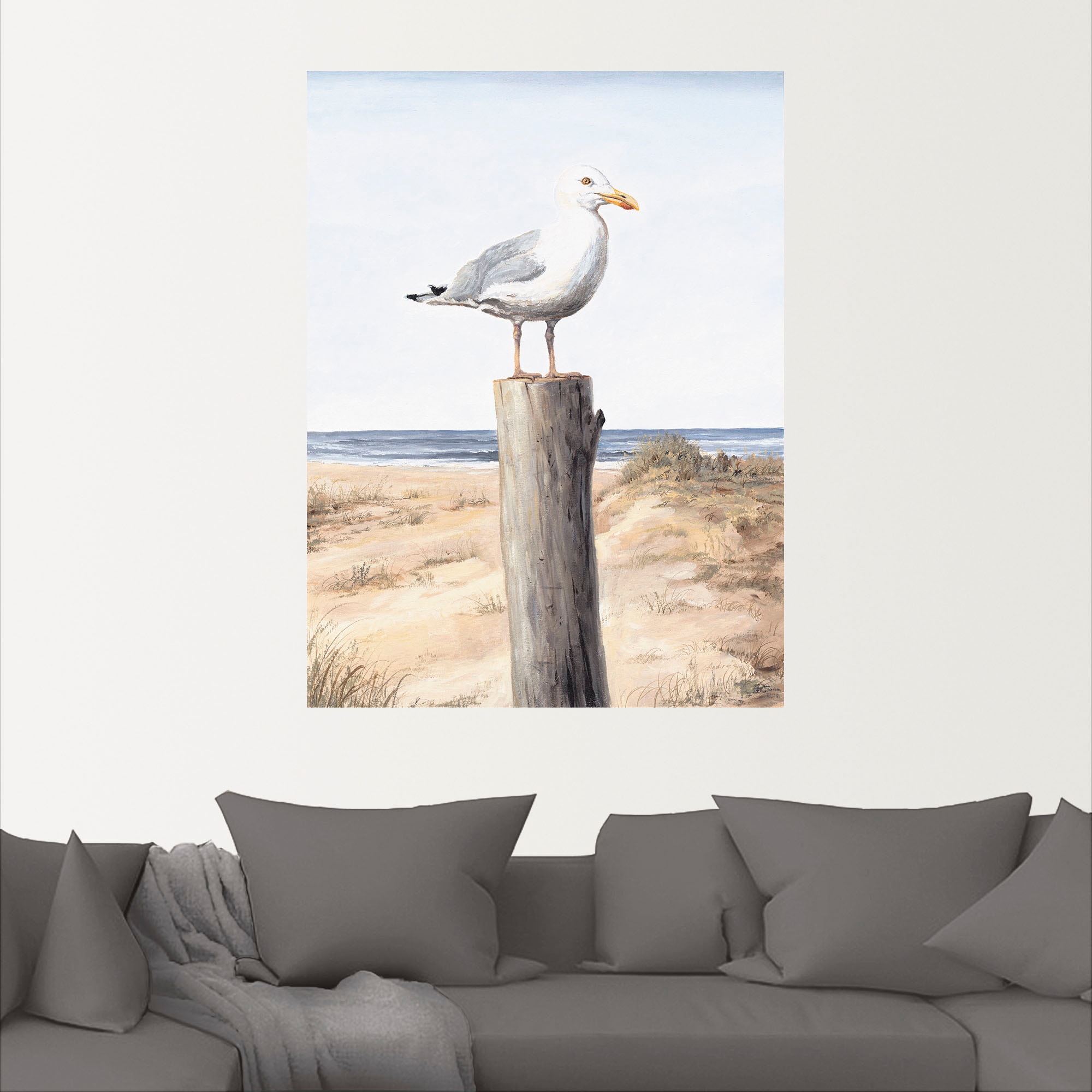 Artland Wandbild »Möwe«, Vögel, (1 St.), als Alubild, Outdoorbild, Leinwandbild, Poster, Wandaufkleber
