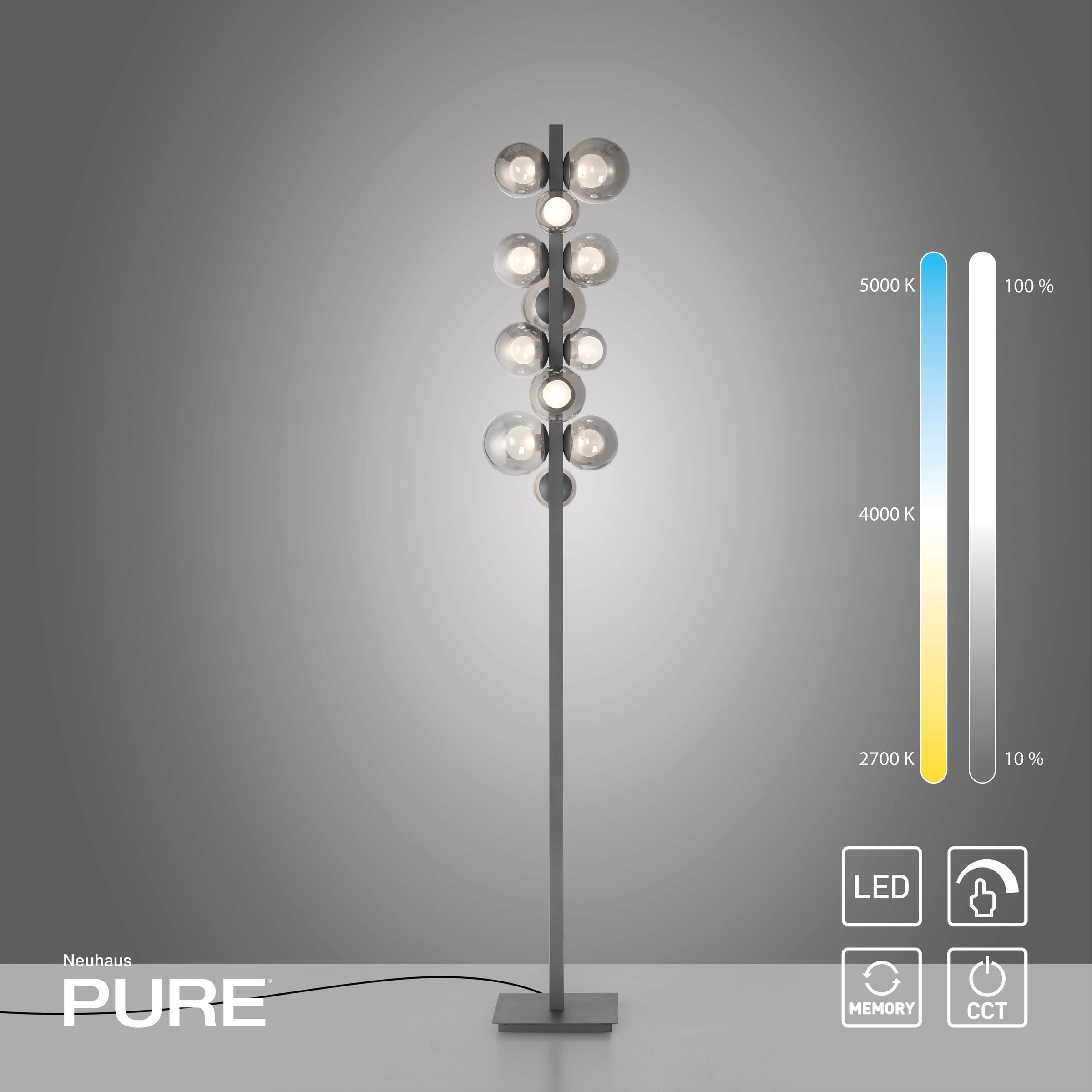 Neuhaus PURE LED Stehlampe »PURE Popup« LED-Board 1 Stk. warmweiß - kaltweiß Stufenloses dimmen, CCT, Tastdimmer,  Memoryfunktion
