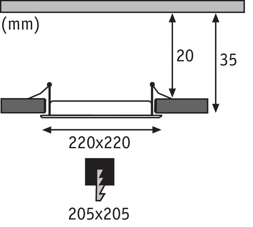 Paulmann LED Deckenleuchte, 1 flammig-flammig, | BAUR Panel Badleuchte spritzwassergeschützt Dimmbar Weiß eckig 9W IP44