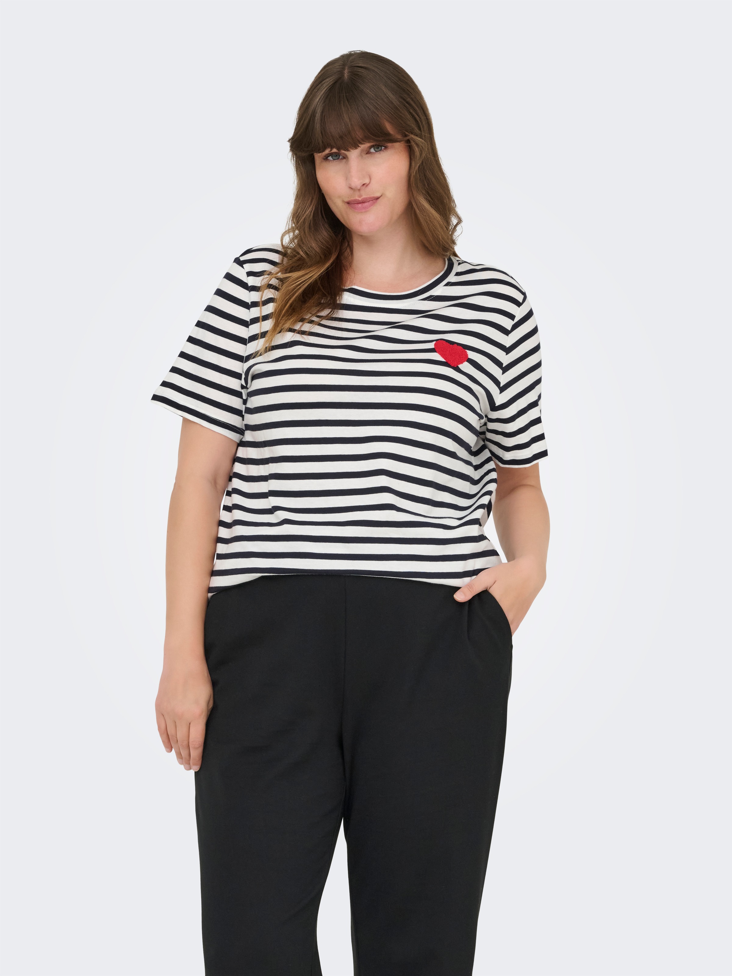 ONLY CARMAKOMA T-Shirt "CARKIKO LIFE S/S O-NECK TERRY TOP JRS" günstig online kaufen