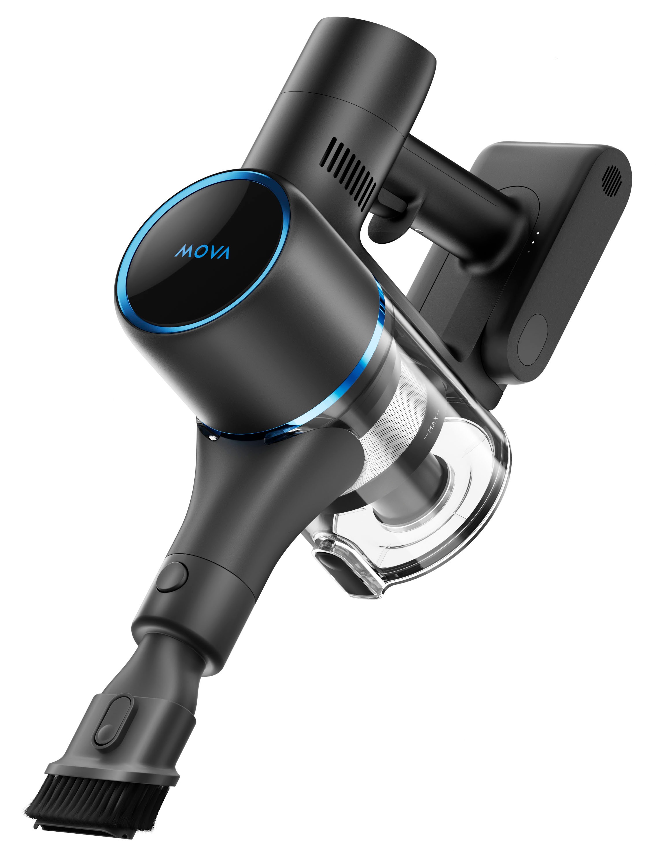 Mova Akku-Bodenstaubsauger »Mova S4 Detect, Kabelloser Vacuumsauger«, 20.000Pa Saugleistung/ Bürste mit LED-Leuchten/ Vielseitige Aufsätze