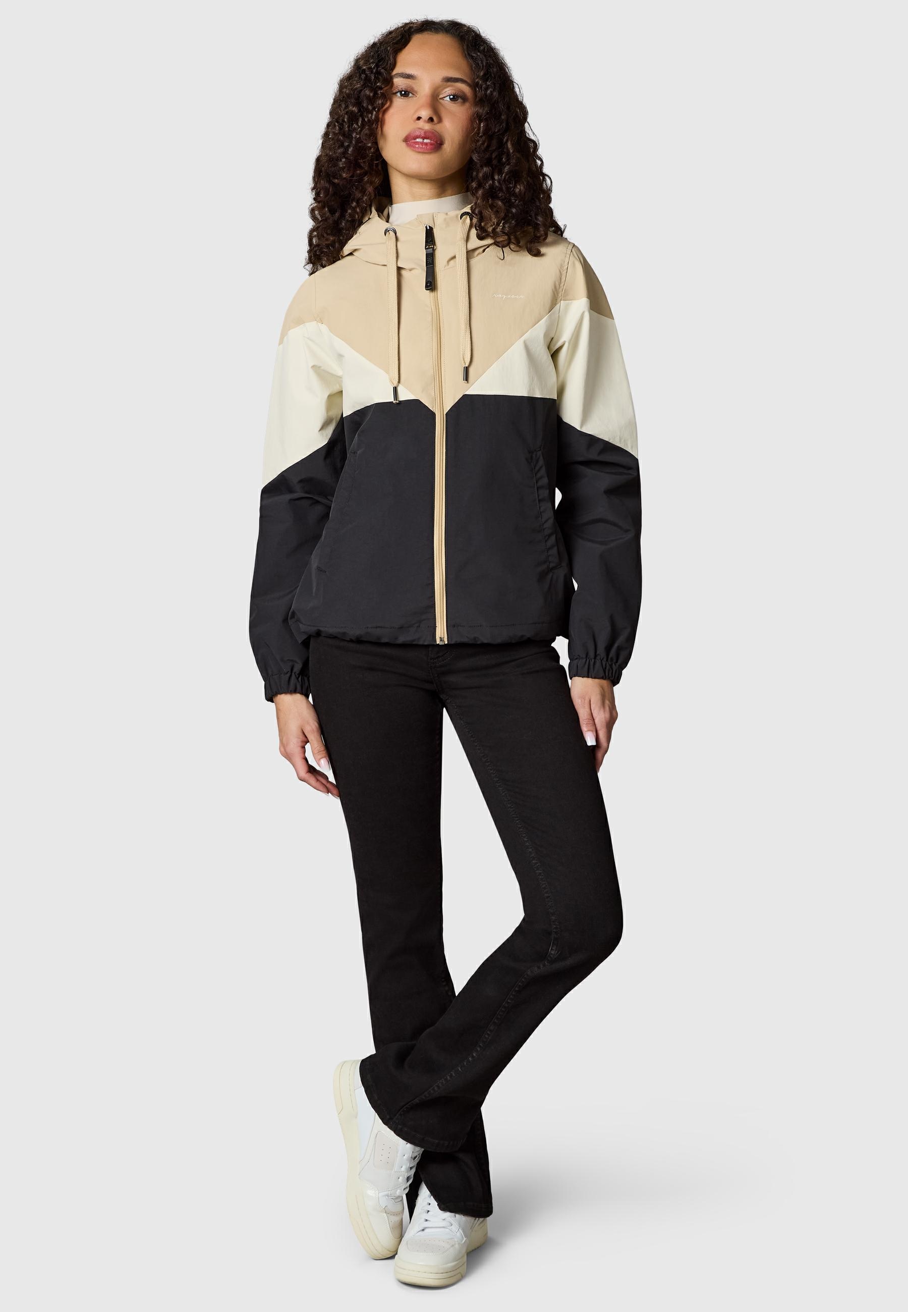 Ragwear Funktionsjacke »Rochele« mit Kapuze wasserdichte Damen Übergangsjacke mit großer Kapuze