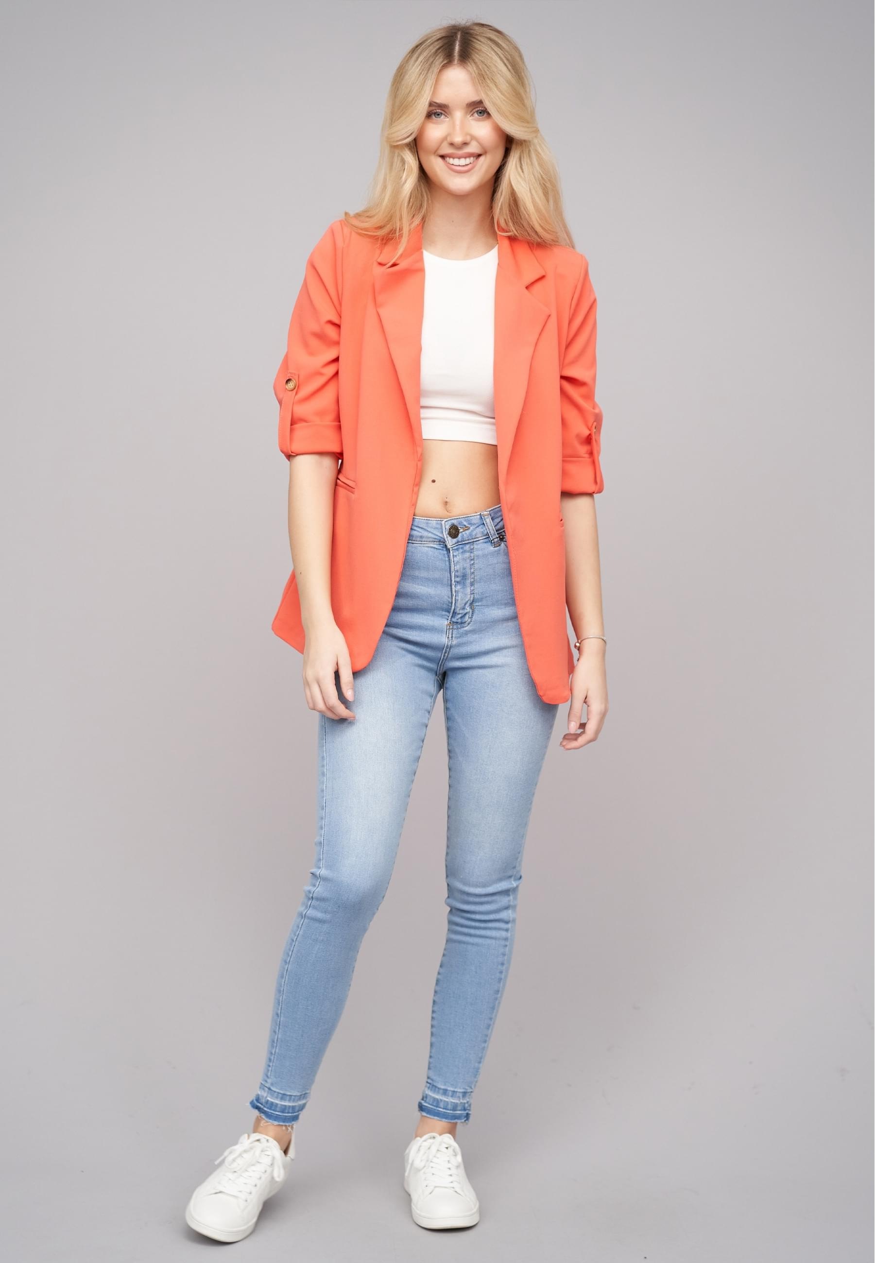 CLOUD 5IVE Allwetterjacke »CLOUD 5IVE Turn-Up 3/4 Sleeve Blazer« 1 Stk. tlg. ohne Kapuze