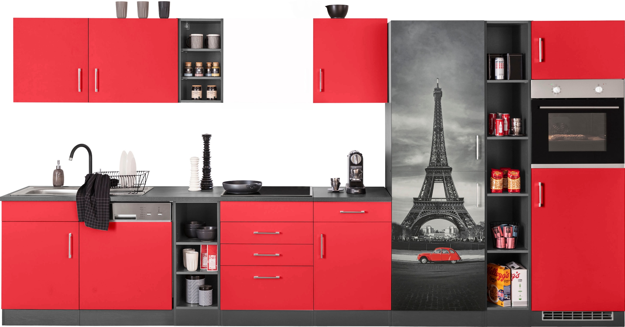 KOCHSTATION Küchenzeile "KS-Paris – Küchen mit einzigartigen Fotomotiven au günstig online kaufen