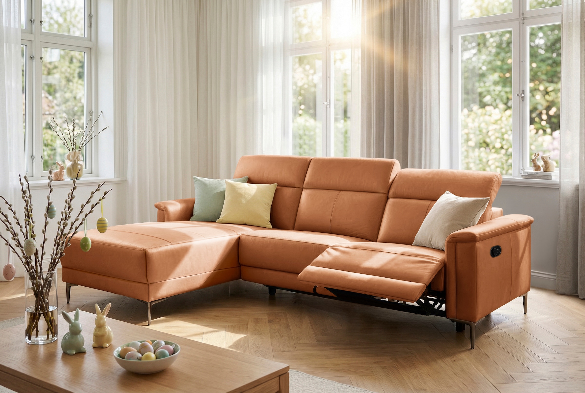 OTTO home Ecksofa "LUND, L-Form, 261cm, man. o. elektr. Relaxfunktion (mit günstig online kaufen