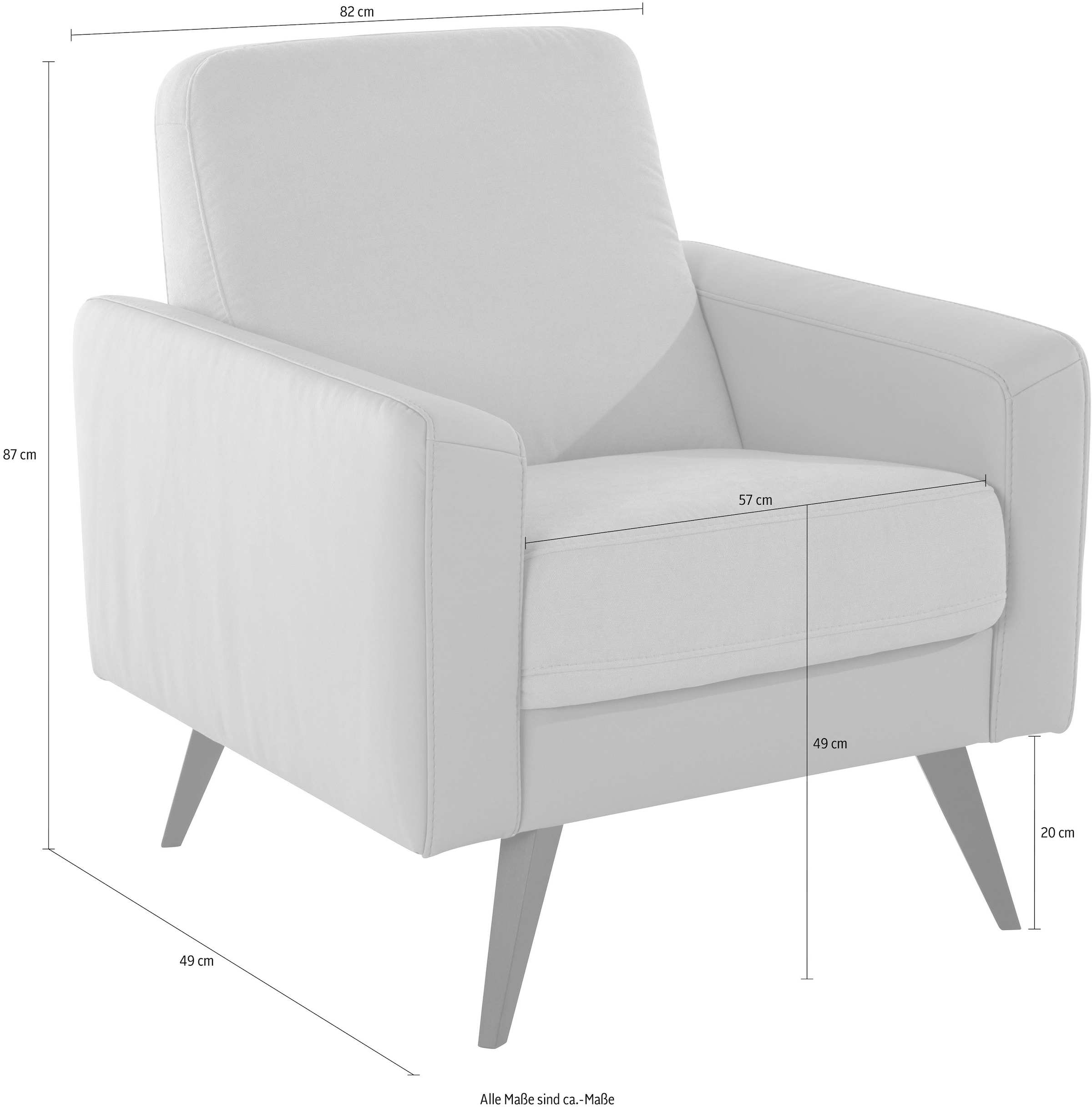 exxpo - sofa fashion Sessel »Samso, Loungesessel mit tollem Sitzkomfort« Komfortsitzhöhe 49cm