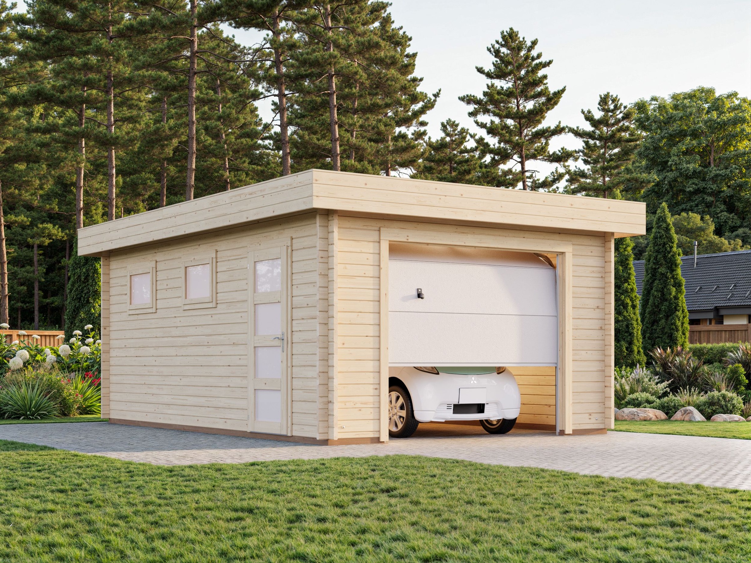 Palmako Garage »Rasmus, mit Sektionaltor« BxTxH: 420x598x253 cm