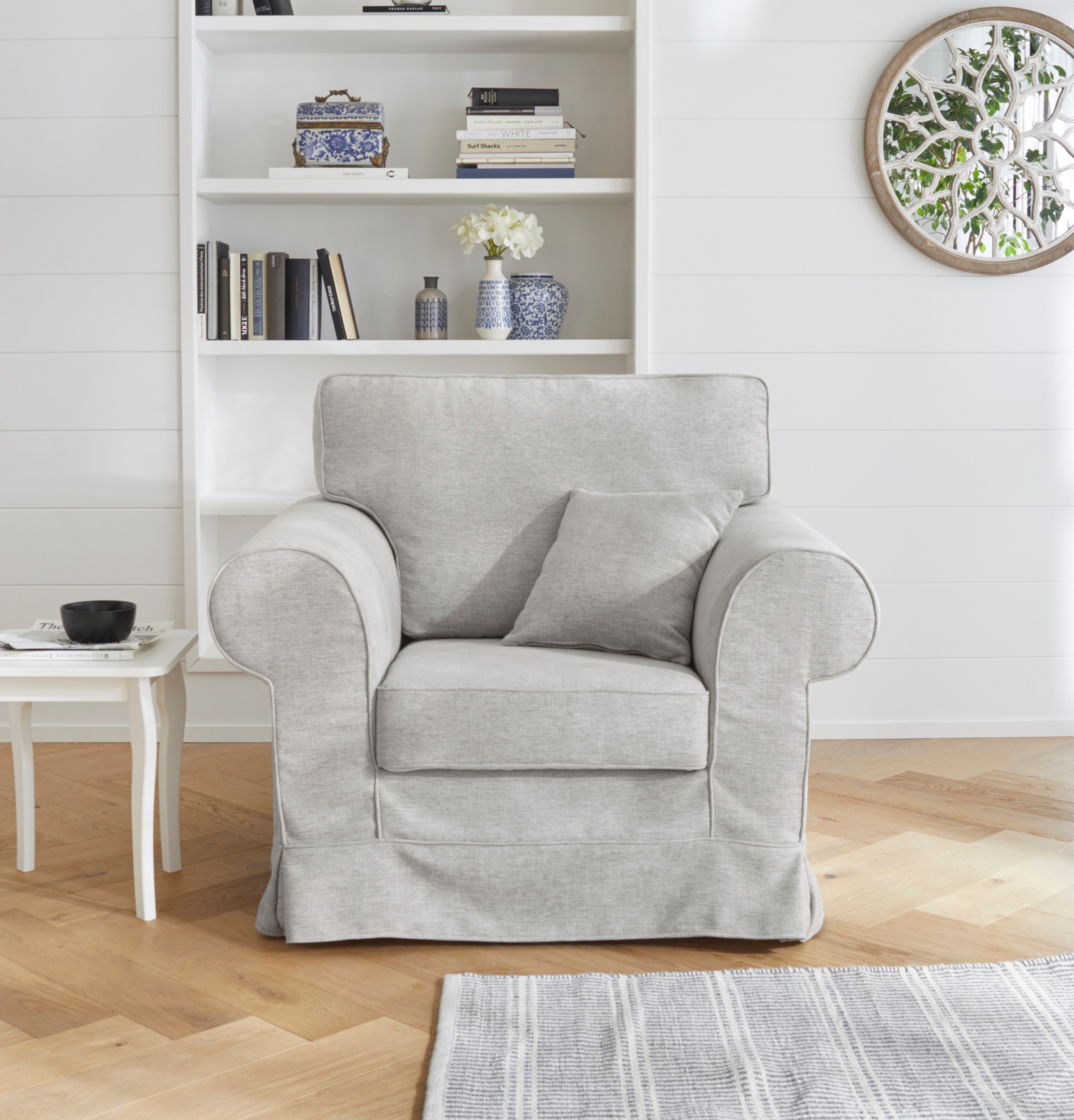 Home affaire Sessel »Shadmoor«, Hussenoptik, in uni oder mit Blumendruck, passend zur Shadmoor-Serie