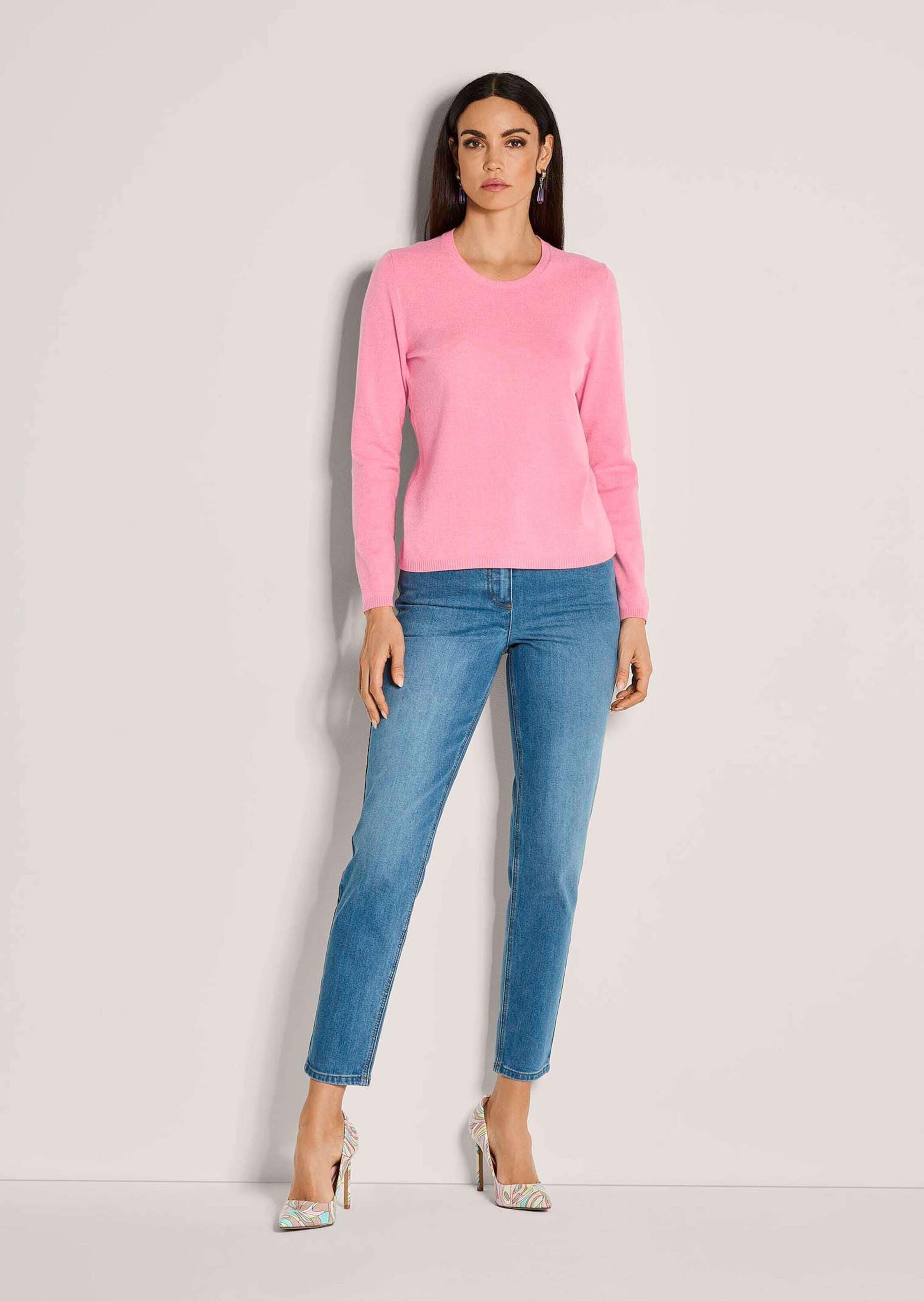 Thumbnail - MADELEINE Longpullover "Pullover Leichtes Feinstrick-Oberteil mir Rundhals"