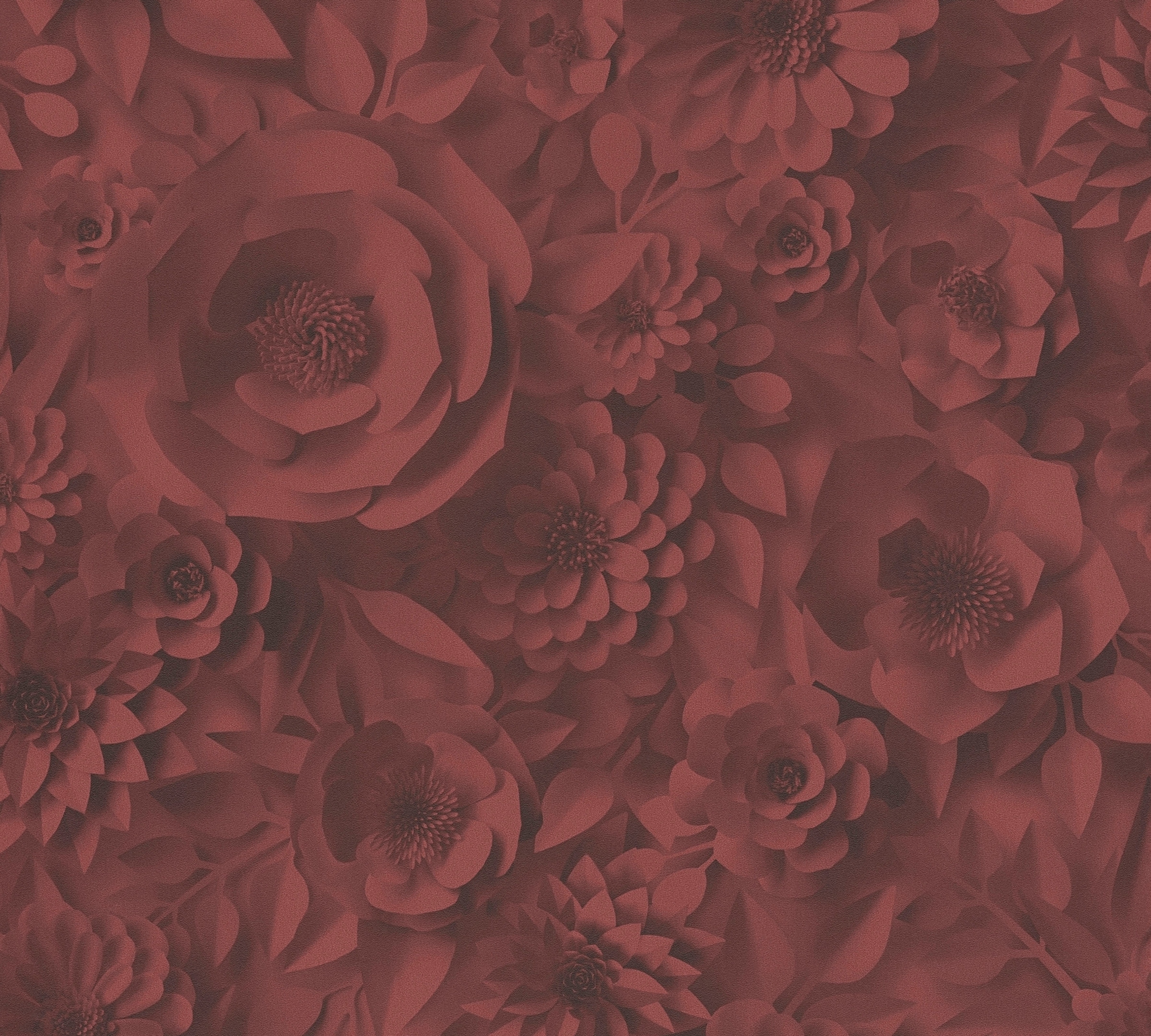 A.S. Création Vliestapete »PintWalls Blumen 3D Optik«, matt-gemustert-neutral, Blumenwand Tapeten Wohnzimmer Schlafzimmer Küche modern Flur Design