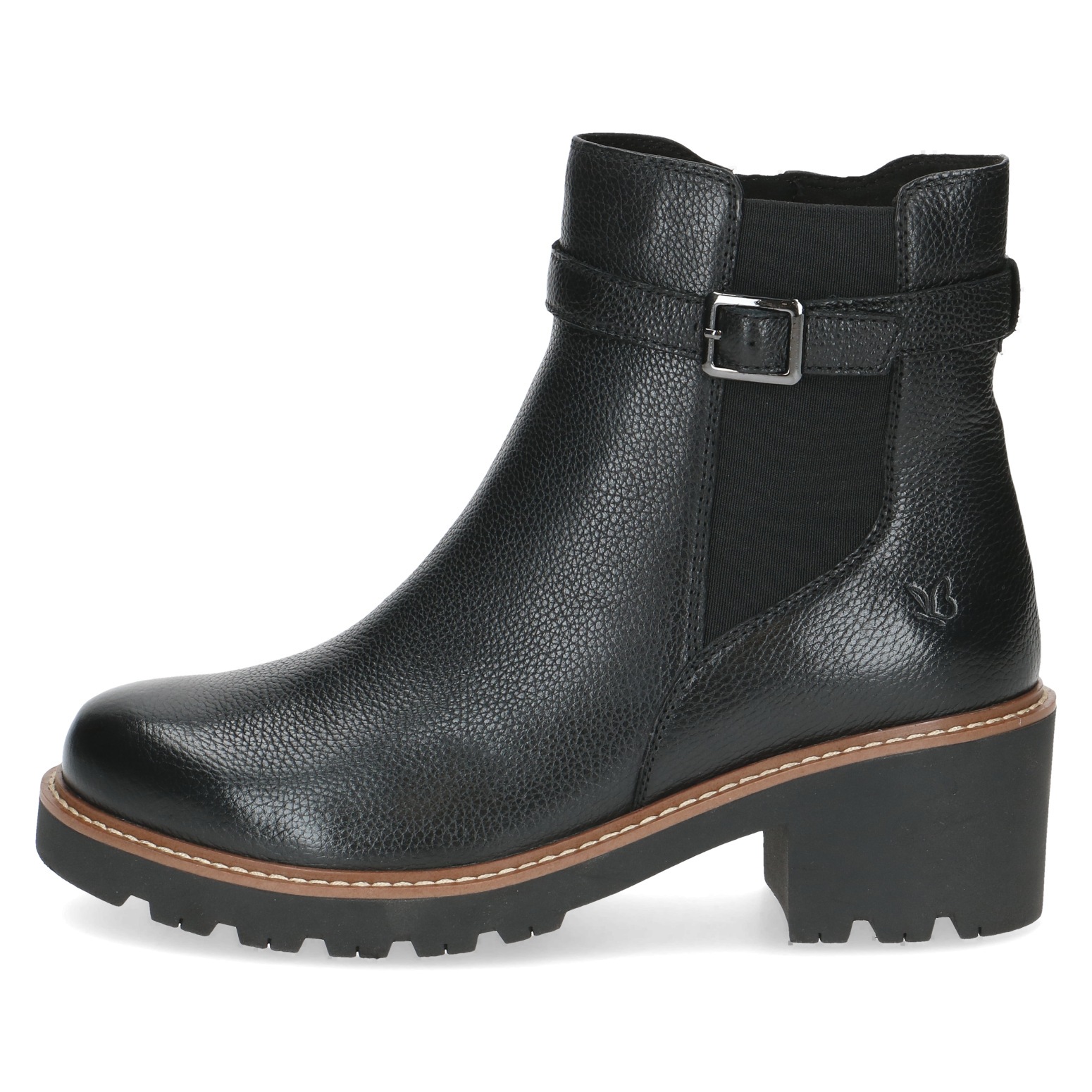 Caprice Chelseaboots, Blockabsatz, Herbstboots, Stiefelette mit dezenter Zierschnalle