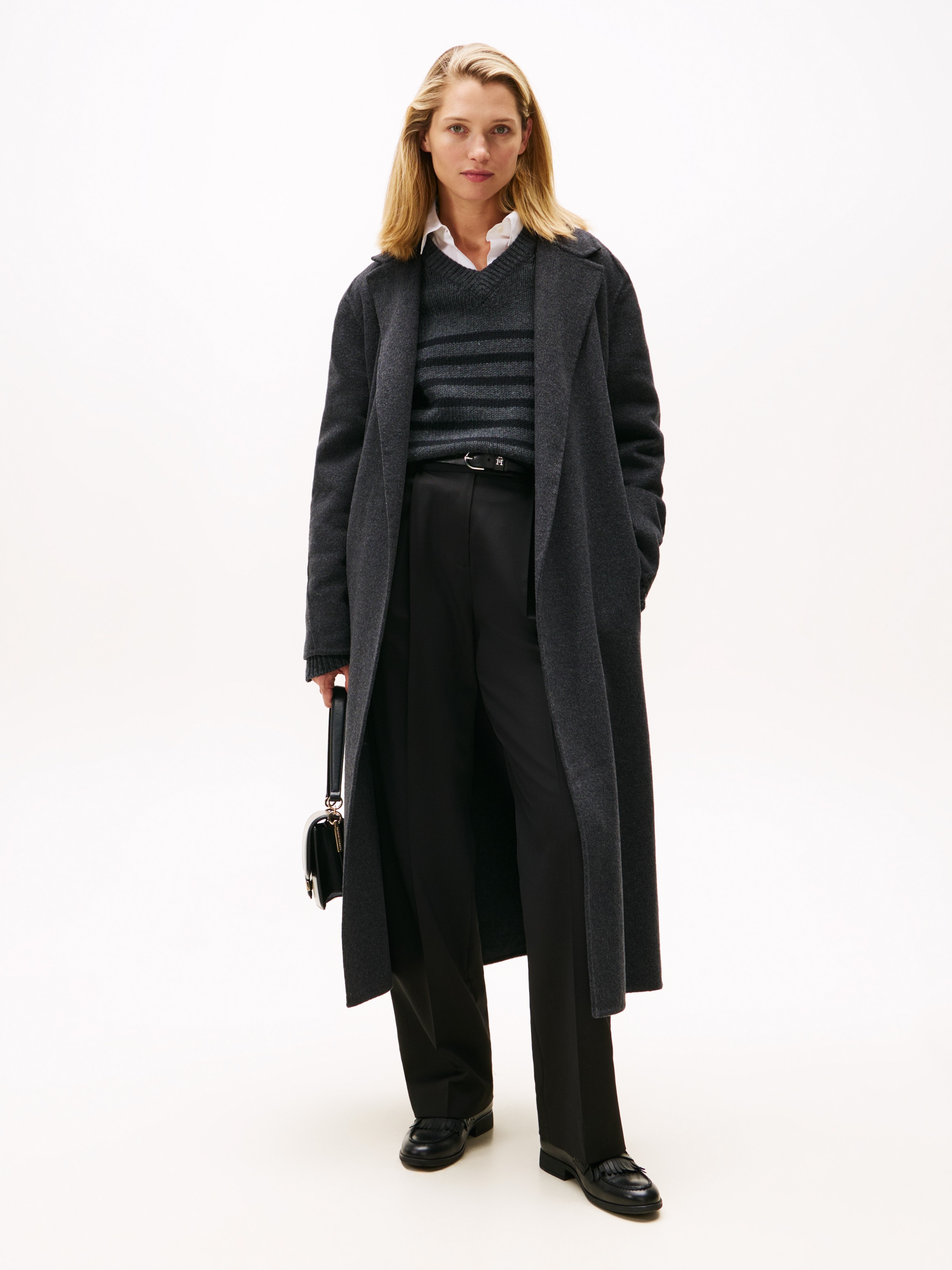 Tommy Hilfiger Wollmantel "DF WOOL REG BELTED MIDI COAT", mit Wolle günstig online kaufen