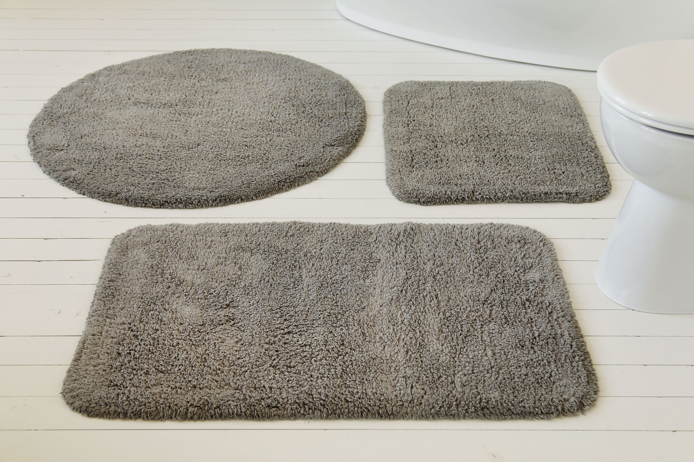 my home Badematte »Kian«, fußbodenheizungsgeeignet, Badvorleger, Badteppich aus Baumwolle, weich, waschbar, saugfähig