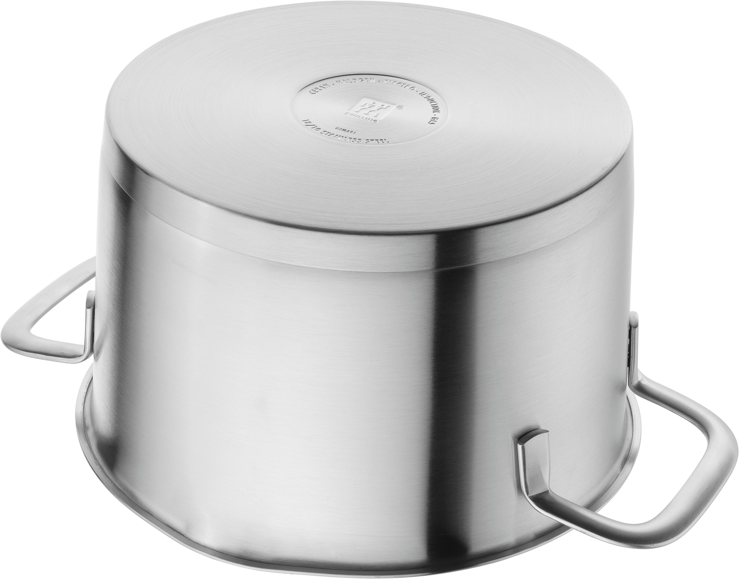 Zwilling Topf-Set »TrueFlow«, Edelstahl, (Set, 3 tlg.), 18/10 Edelstahl, integrierte Siebfunktion, Induktion, 3-tlg.