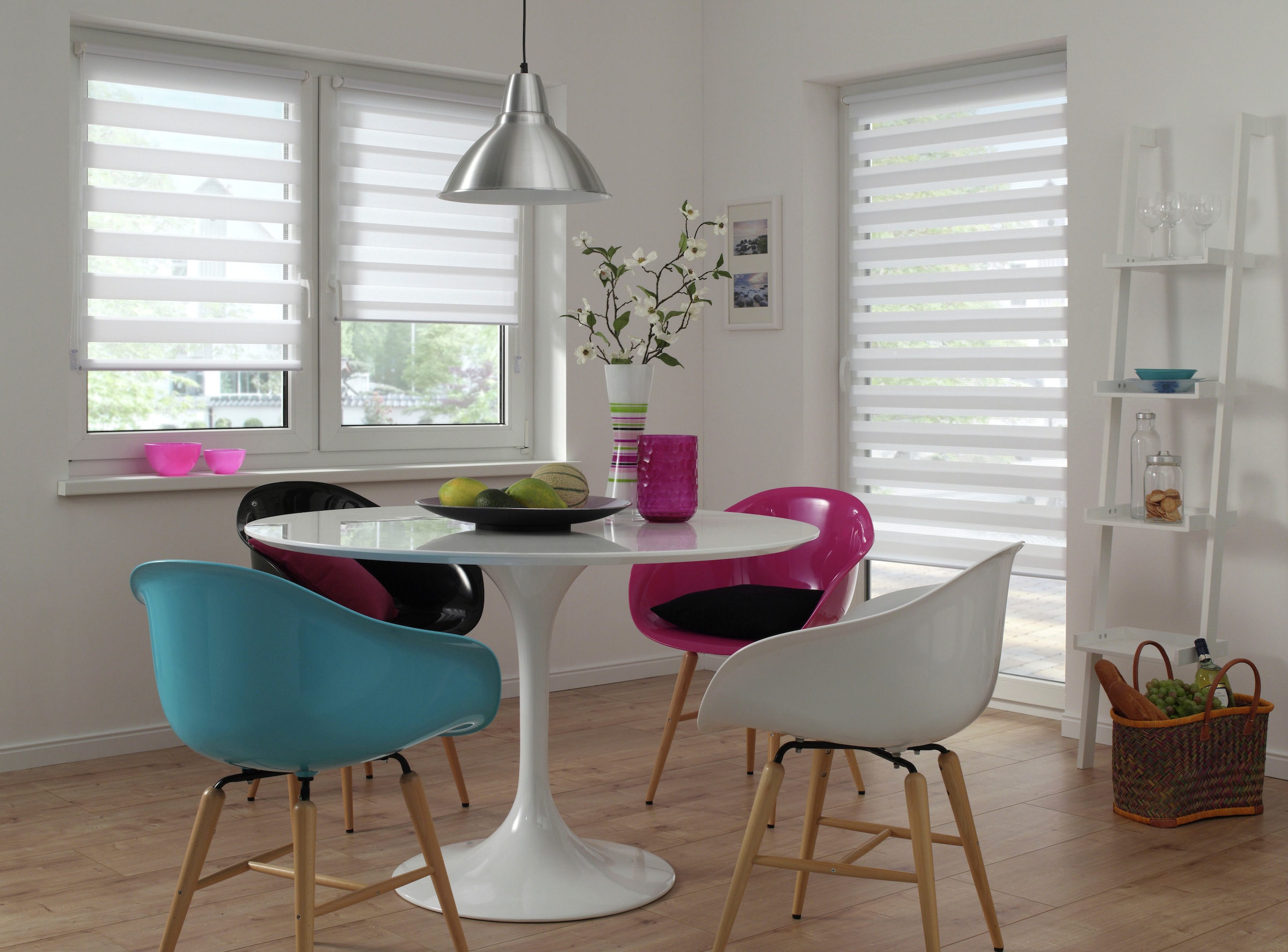 my home Seitenzugrollo »Duo Klemmrollo Easyfix«, Lichtschutz, Sichtschutz, ohne Bohren, freihängend, halbtransparent, vormontiert auf Montageschiene