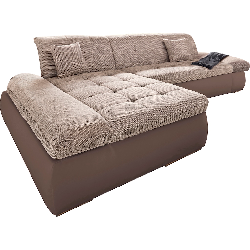 DOMO collection Ecksofa »PB Moric wahlweise mit Bettfunktion + Armteilverstellung, Schlafsofa«