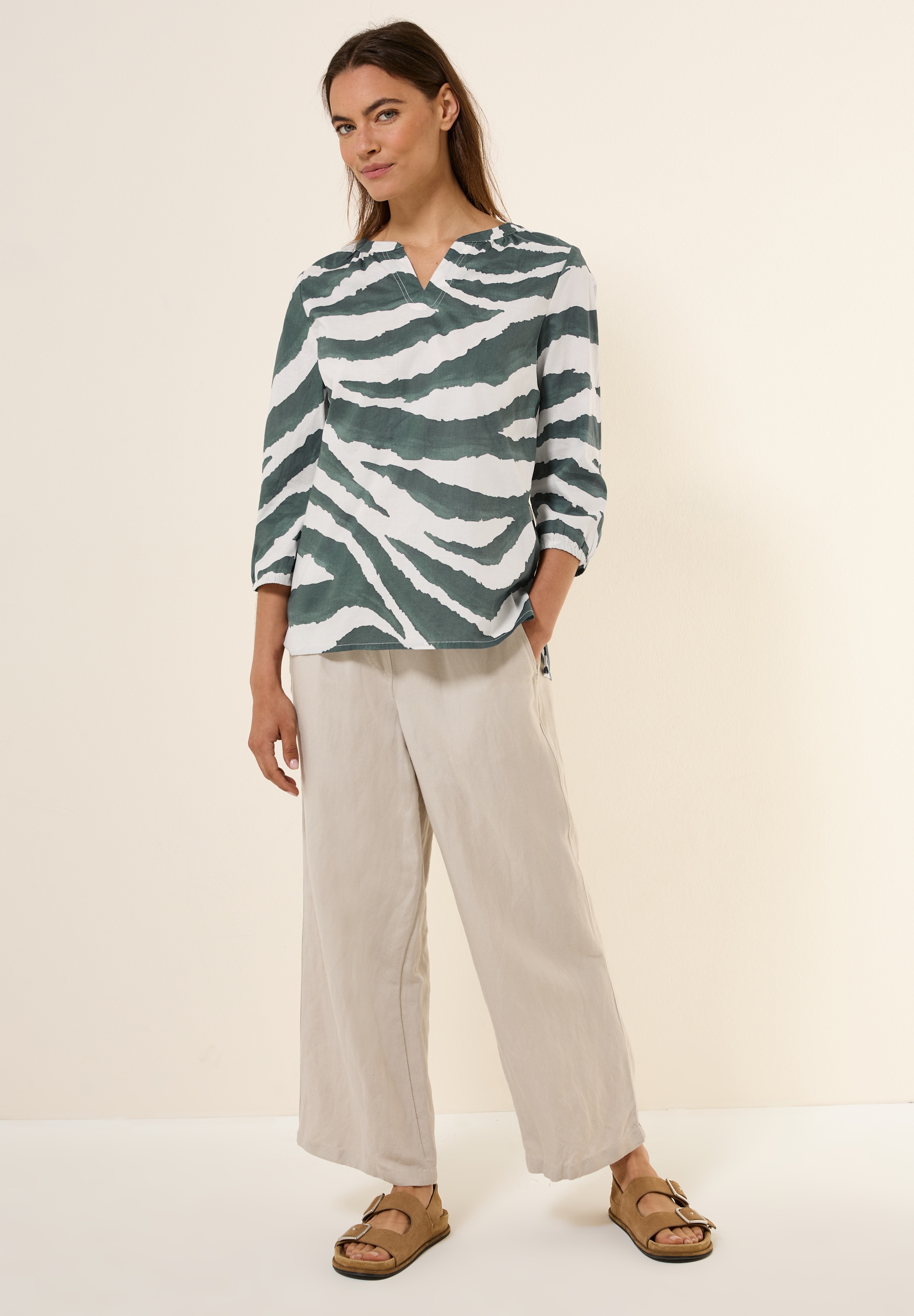 Cecil Shirtbluse, mit Seitlichen Einschlitzen am Saum