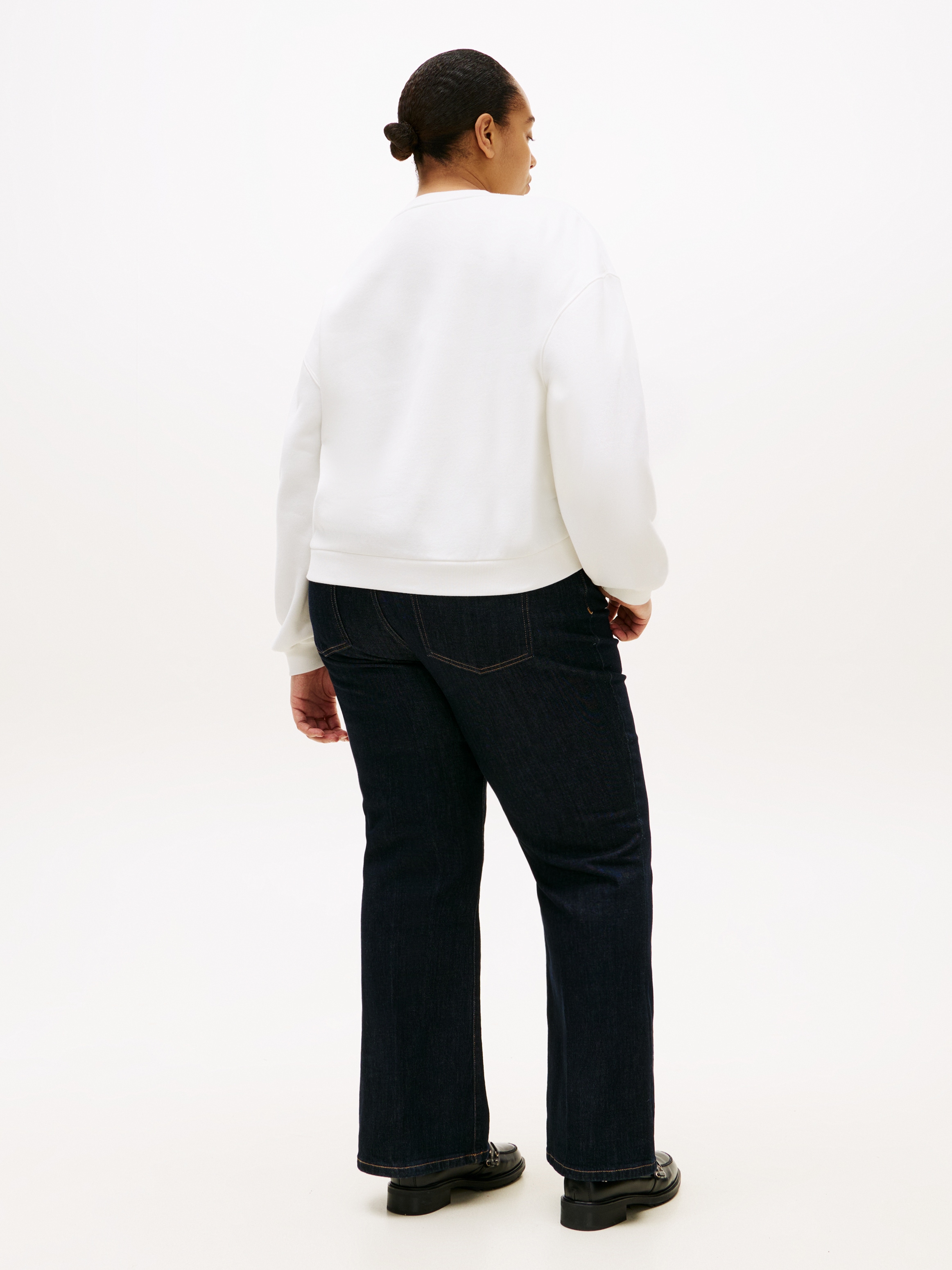 Tommy Hilfiger Curve Sweatshirt »CRV GOLD BTN SCRIPT FLEECE SWRT«
