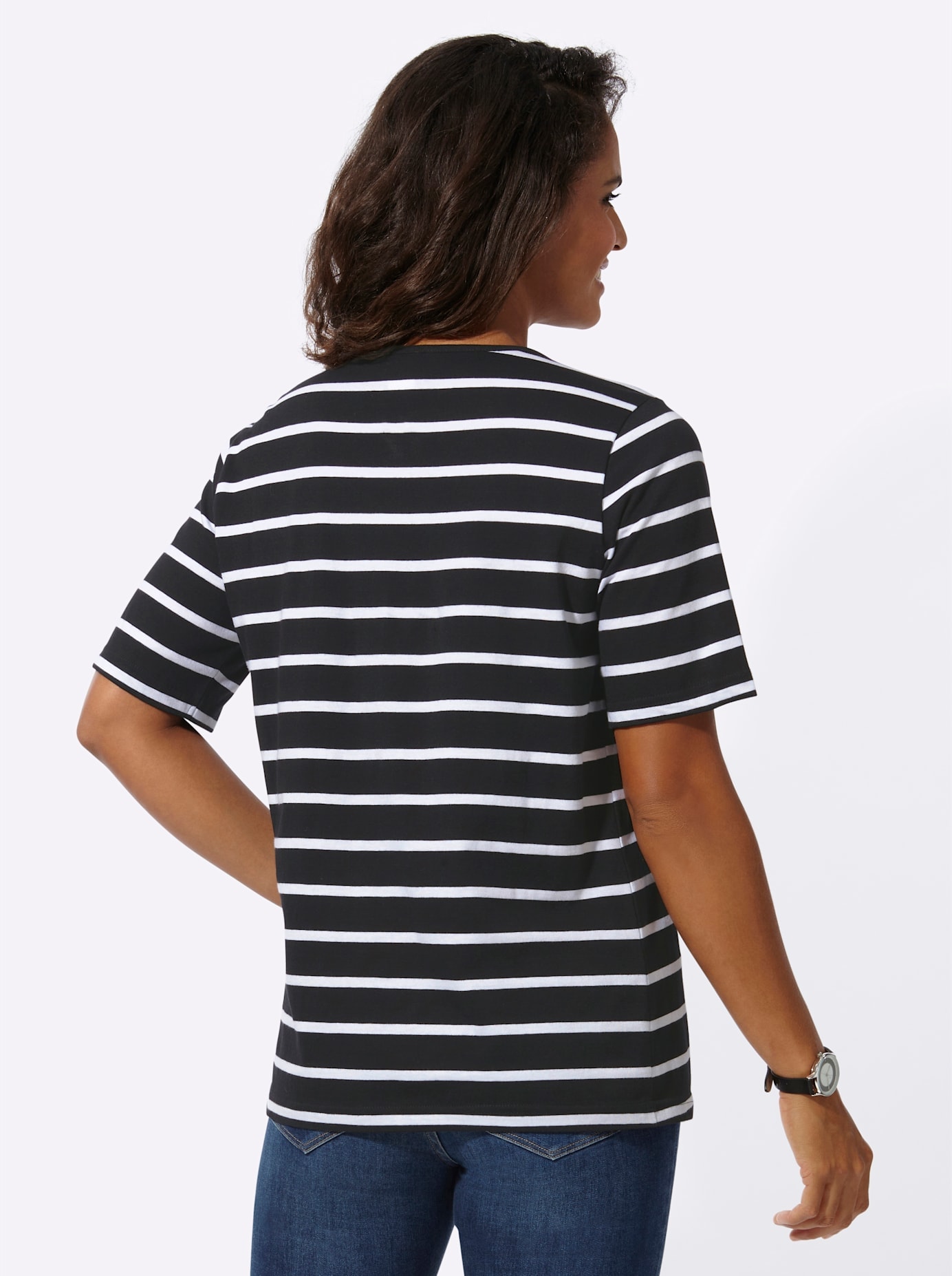 Casual Looks Kurzarmshirt »Ringelshirt«, (1 tlg.)