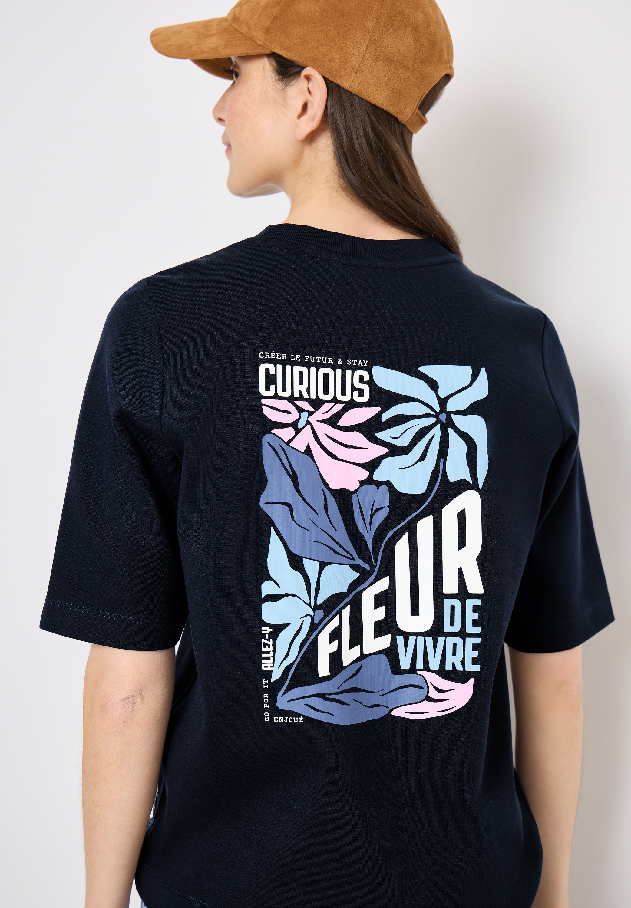 Cecil Sweater , Kurzarmsweater mit großem Rückenprint
