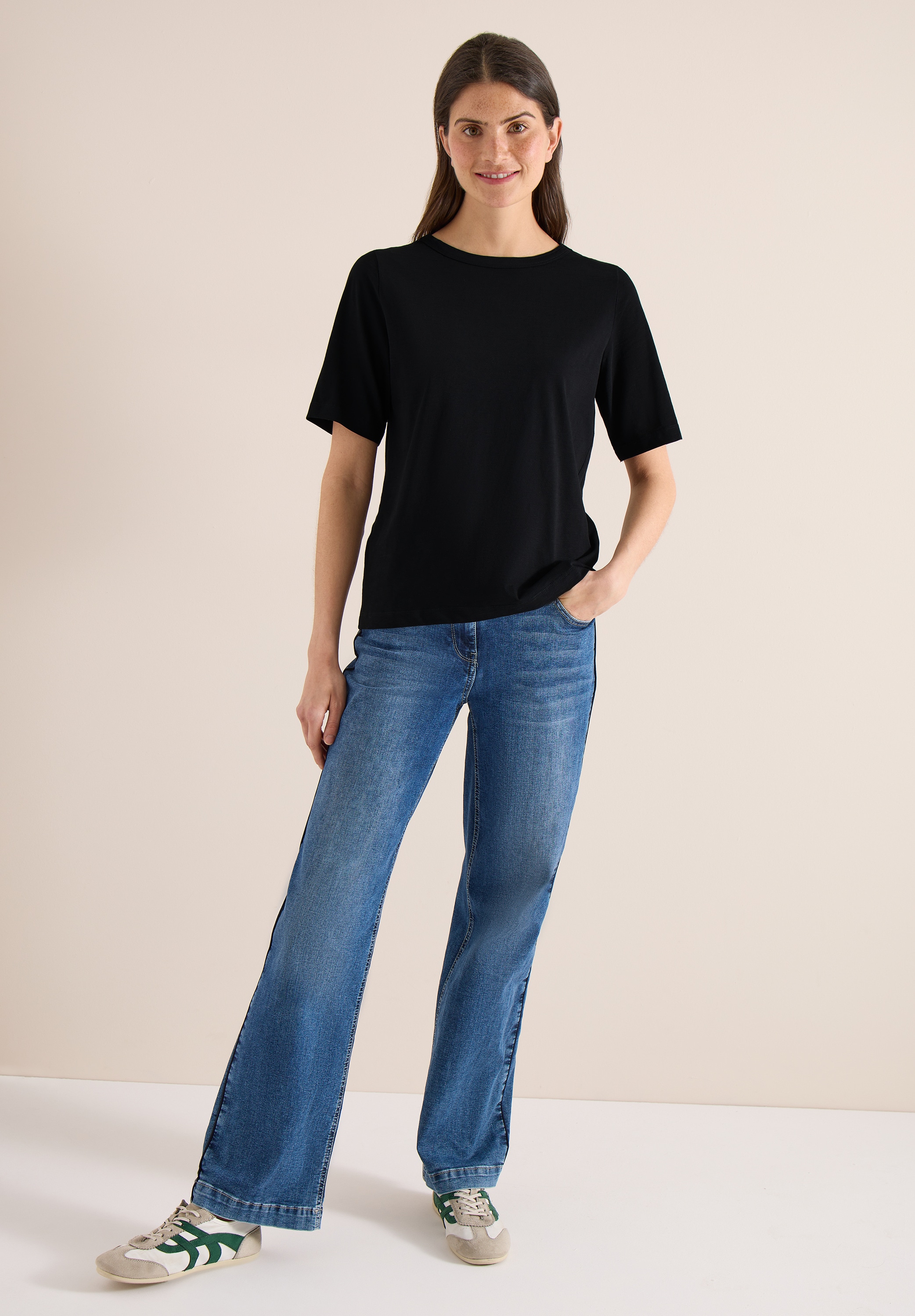 Cecil T-Shirt aus reiner Baumwolle