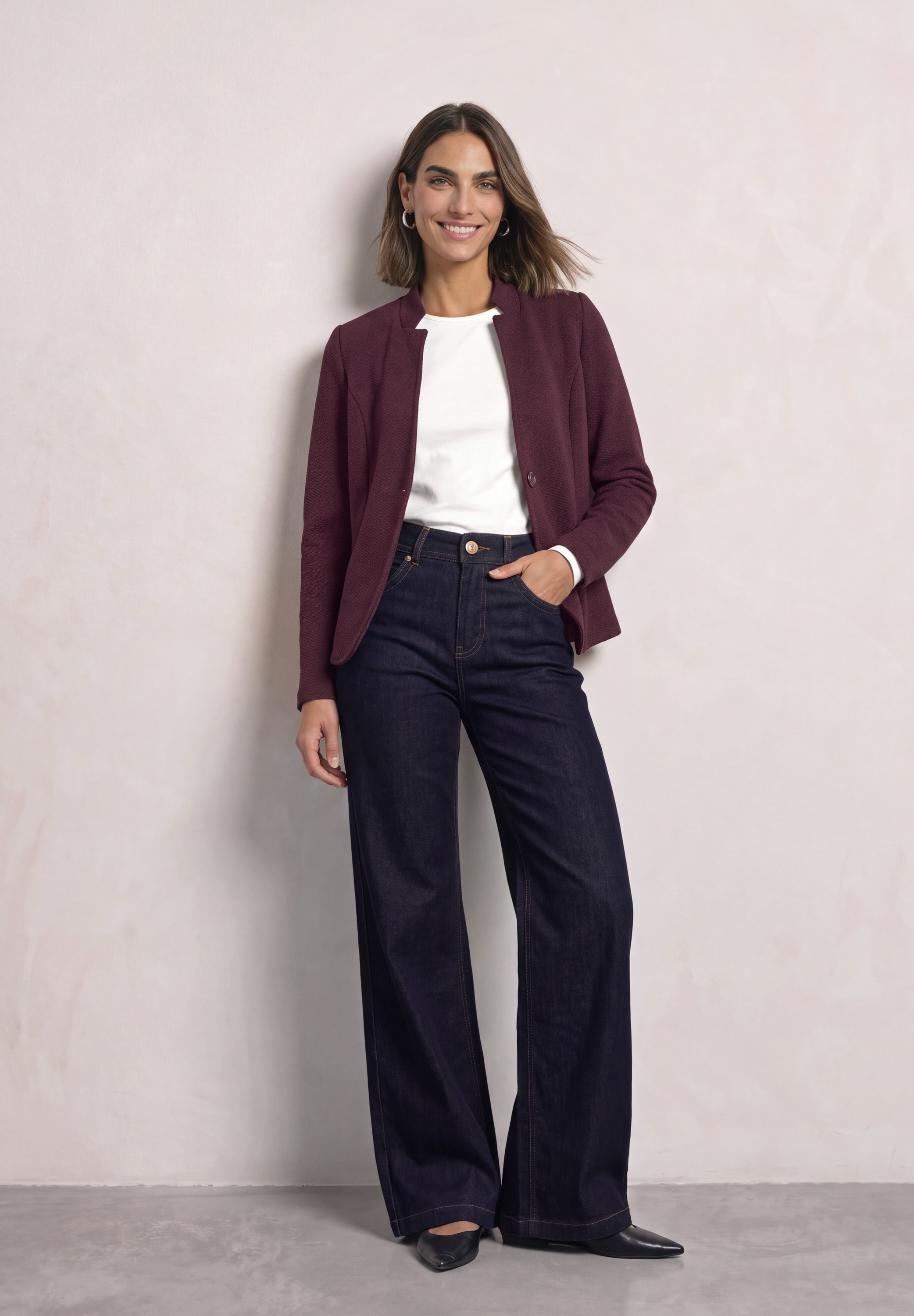 STREET ONE Sweatblazer mit Knopf zum Schließen