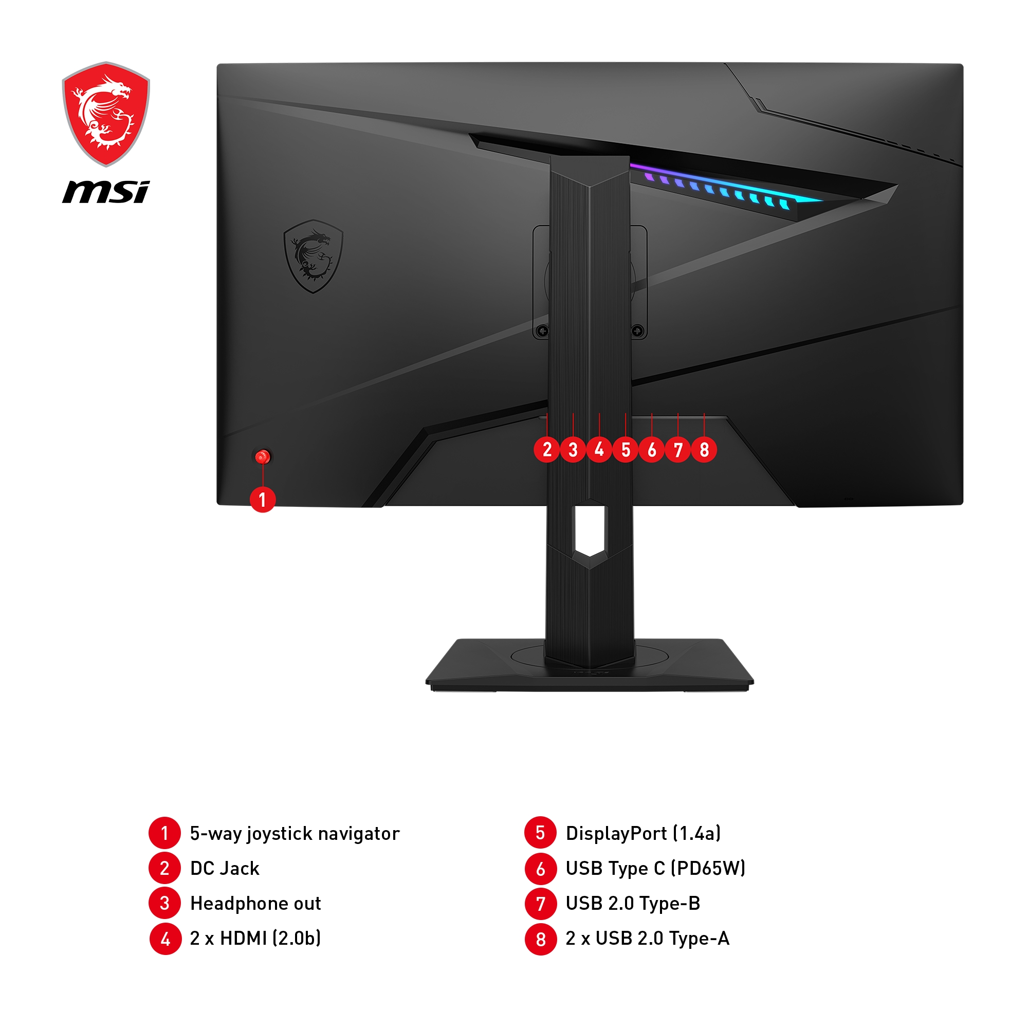 MSI Gaming-Monitor »MAG 274QRF QD E2«, 69 cm/27 Zoll, 2560 x 1440 px, WQHD, 1 ms Reaktionszeit, 180 Hz