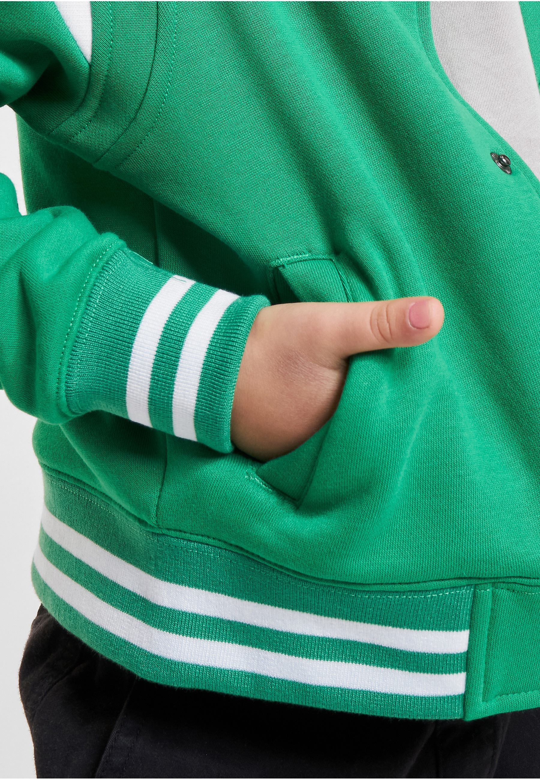 URBAN CLASSICS Collegejacke »Urban Classics Herren Boys Inset College Sweat Jacket« 1 Stk. tlg. ohne Kapuze