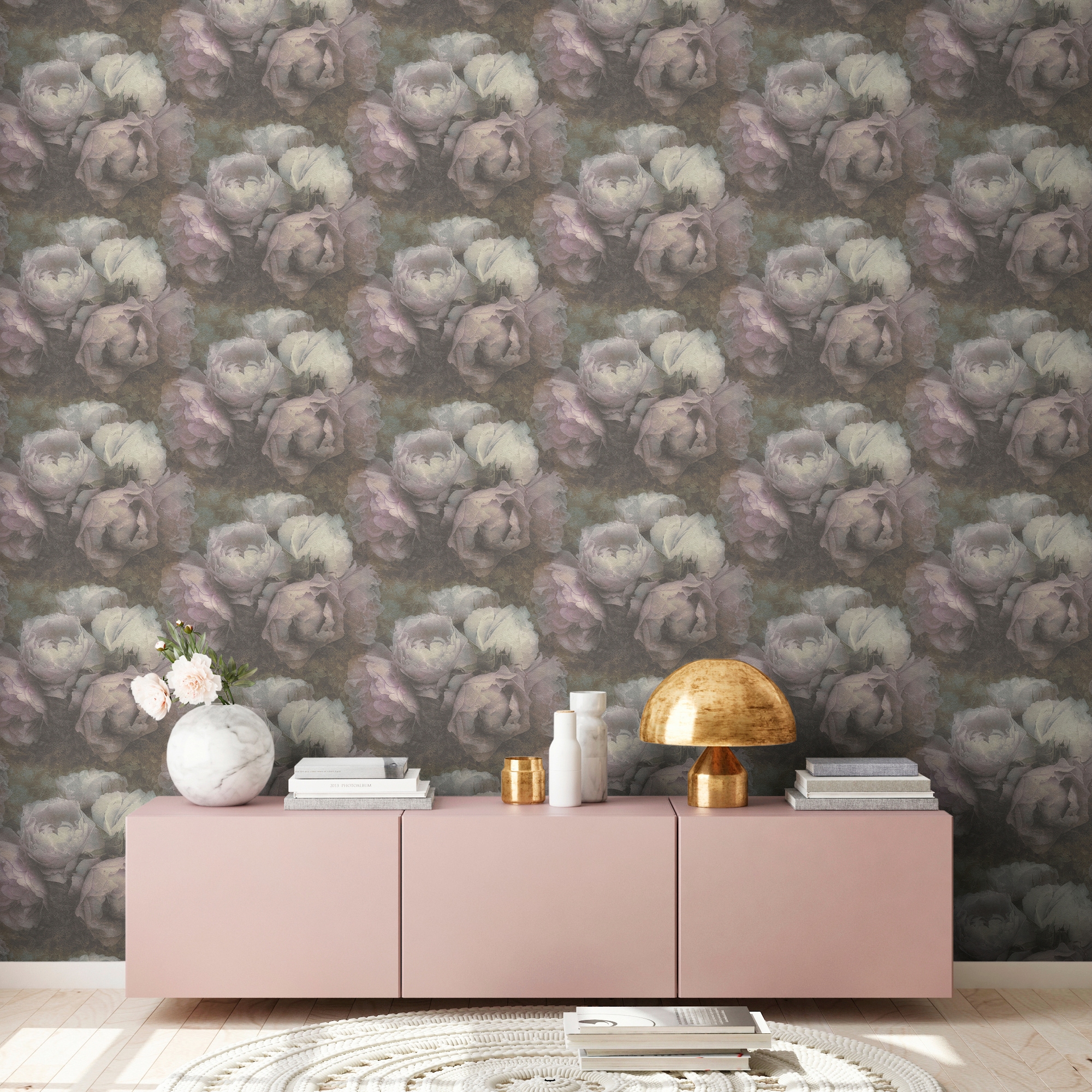 living walls Vliestapete »New Walls Romantic Dream mit romantischen Rosen«, floral-botanisch-Wald, Tapete Blumen Tapeten Wohnzimmer Schlafzimmer Küche modern Design Büro