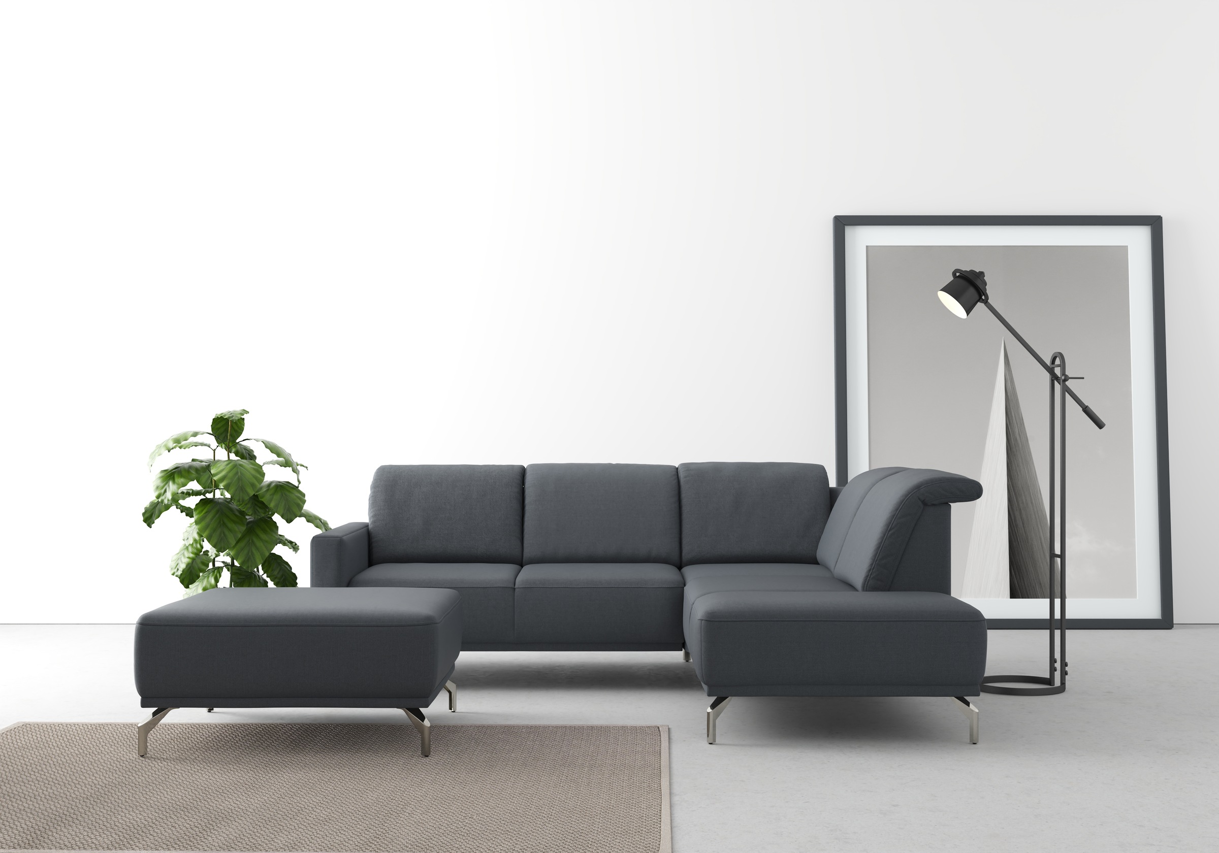 sit&more Ecksofa »Bailando L-Form«, wahlweise mit Kopfteilverstellung und Vorziehsitz, motorisch