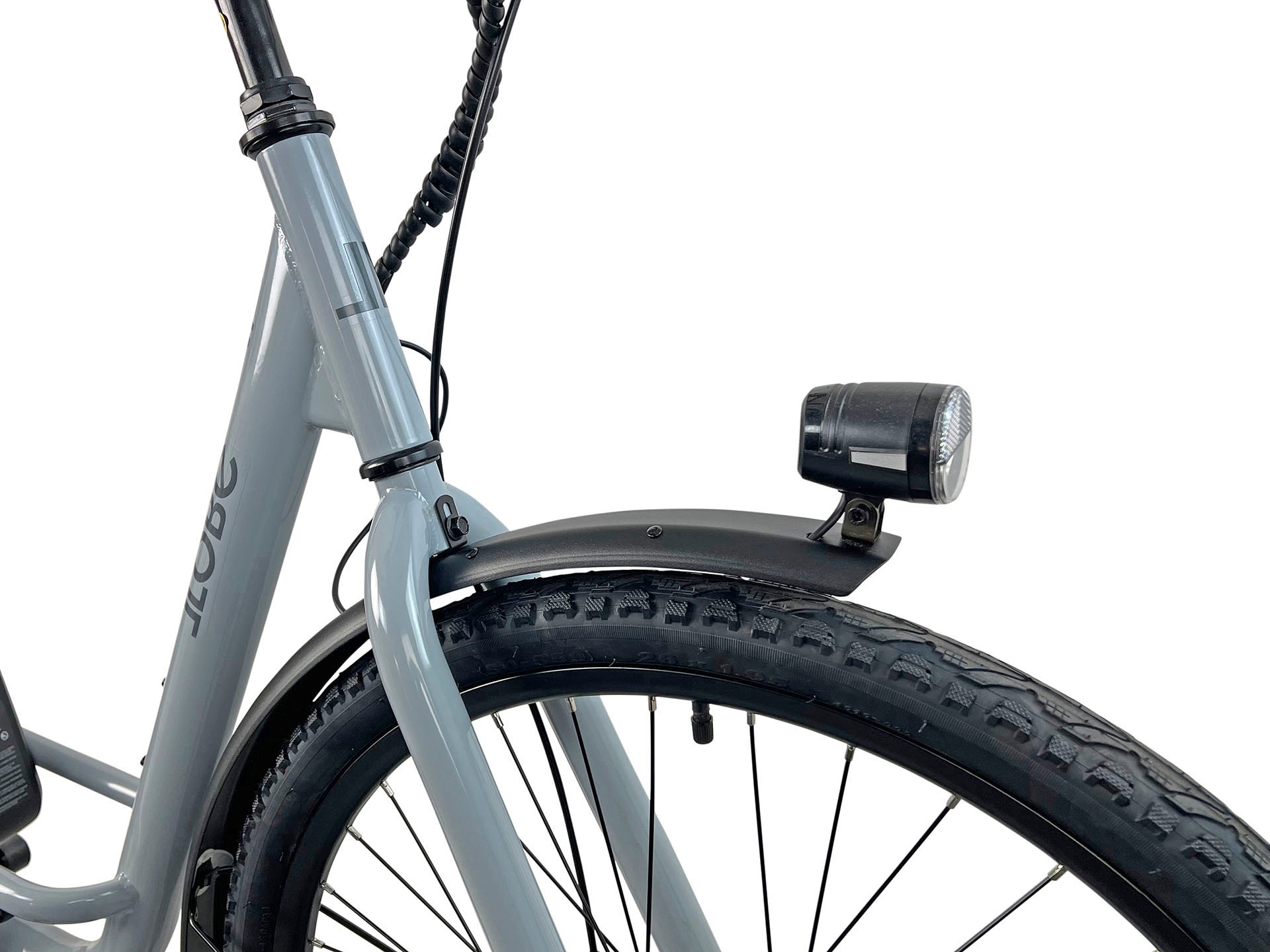 LLobe E-Bike »City E-Bike 26" Town Compact, grau«, 7 Gang, Heckmotor 250 W