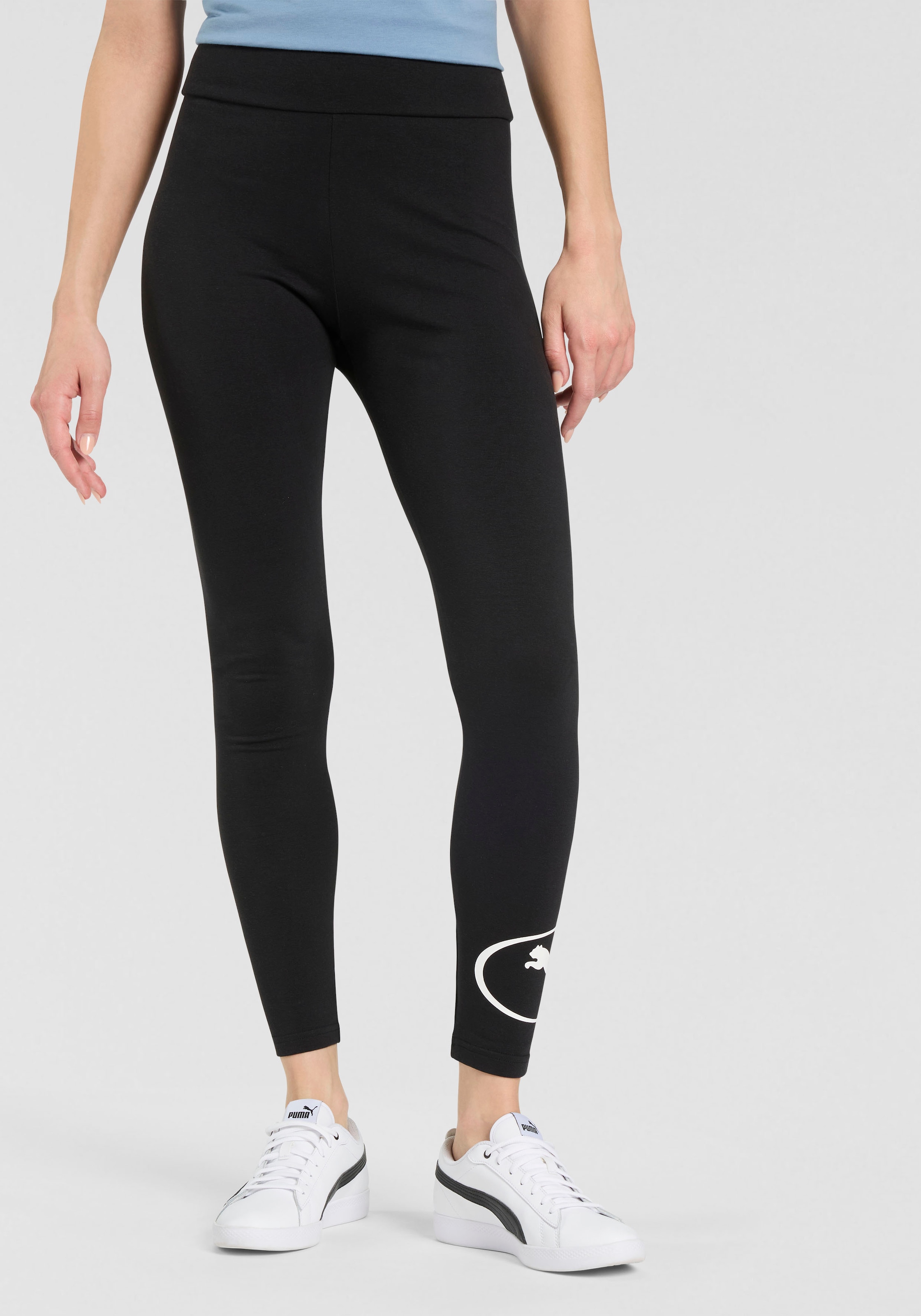 PUMA Leggings "SPORT HIGH-WAIST LEGGINGS" aus Baumwolle und Elasthan, pfleg günstig online kaufen
