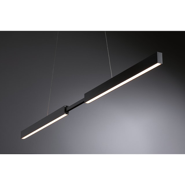 Paulmann Pendelleuchte »Aptare«, 2 flammig-flammig, dim LED 1x18W, Schwarz  gebürstet, 230V, Metall | BAUR