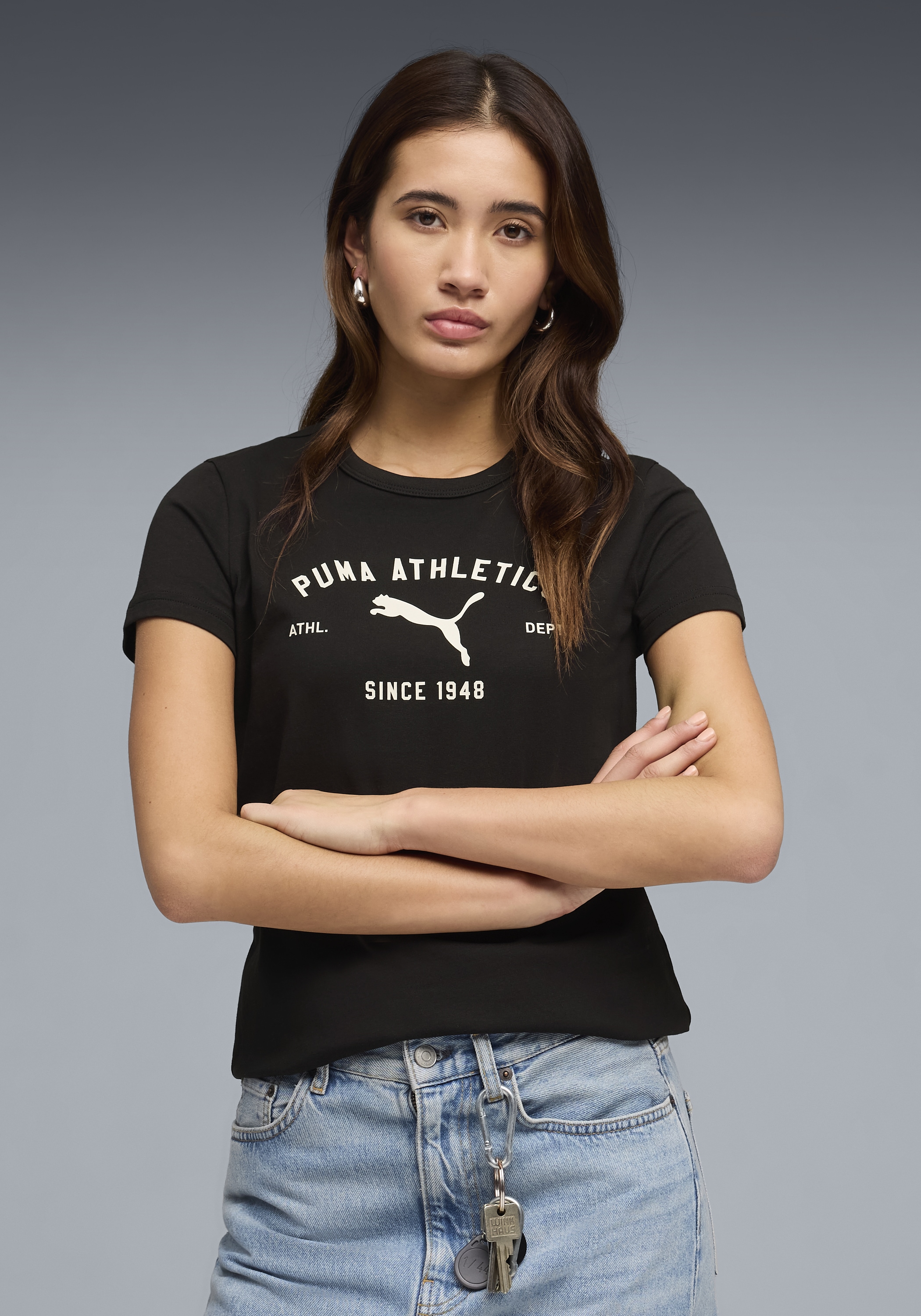 PUMA T-Shirt "CLASS GRAPHIC TEE" Regular Fit, Rundhalsausschnitt, Kurzarm-D günstig online kaufen