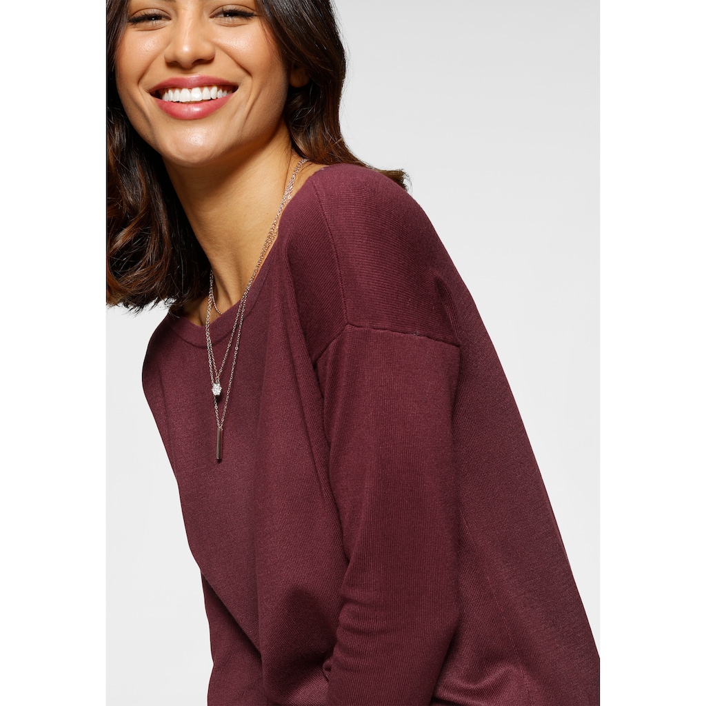 Laura Scott Longpullover, mit Seitenschlitzen