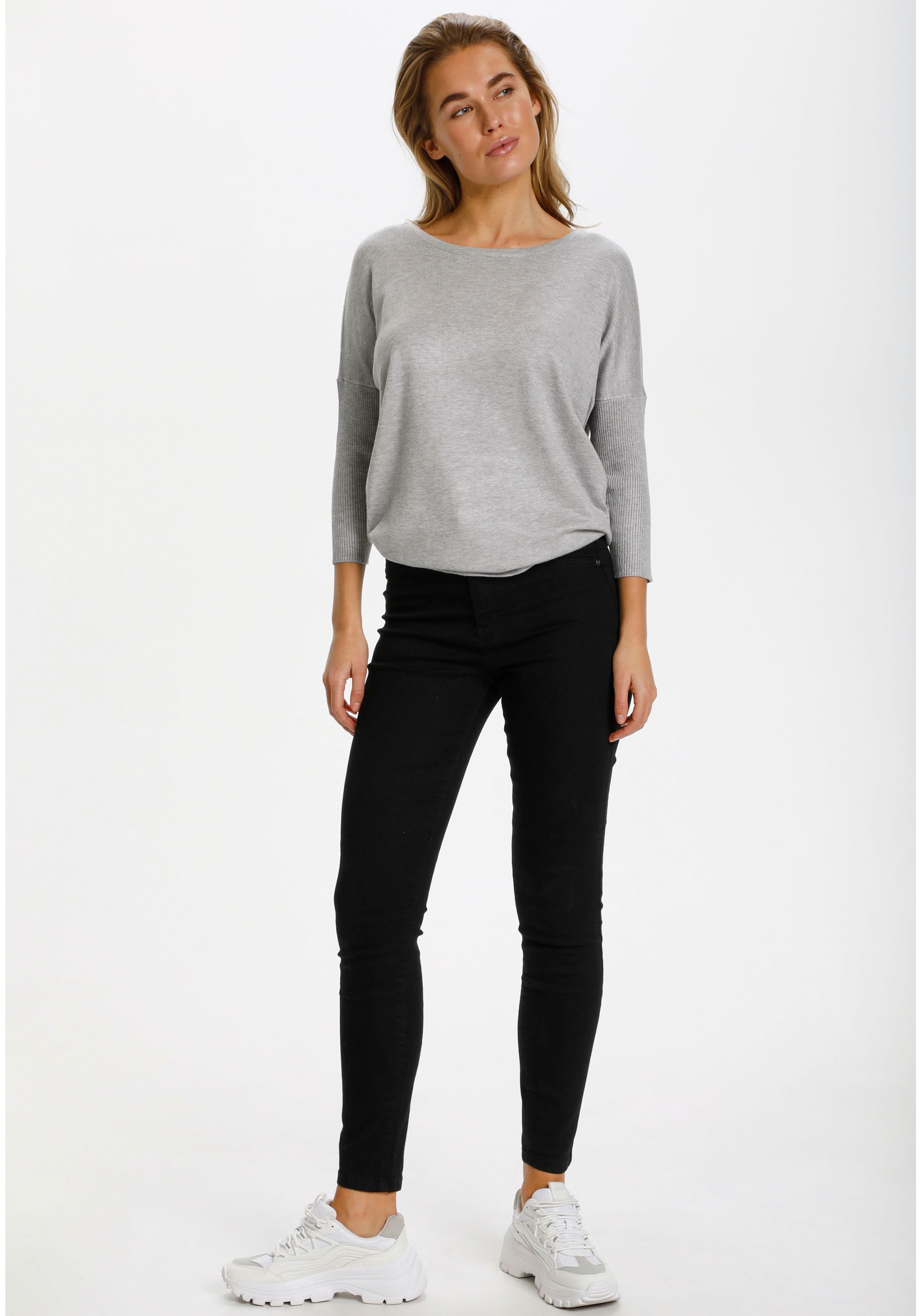 Thumbnail - Saint Tropez Rundhalspullover "A2561, MilaSZ R-Neck" Viskosemischung, Casual fit