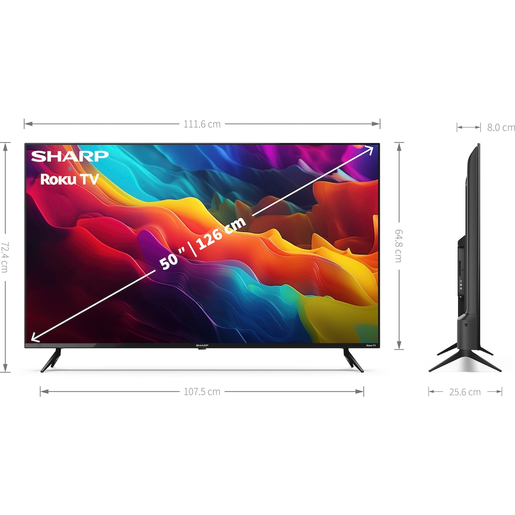 Sharp LED-Fernseher »4T-C50FJx«, 126 cm/50 Zoll, 4K Ultra HD, Smart-TV