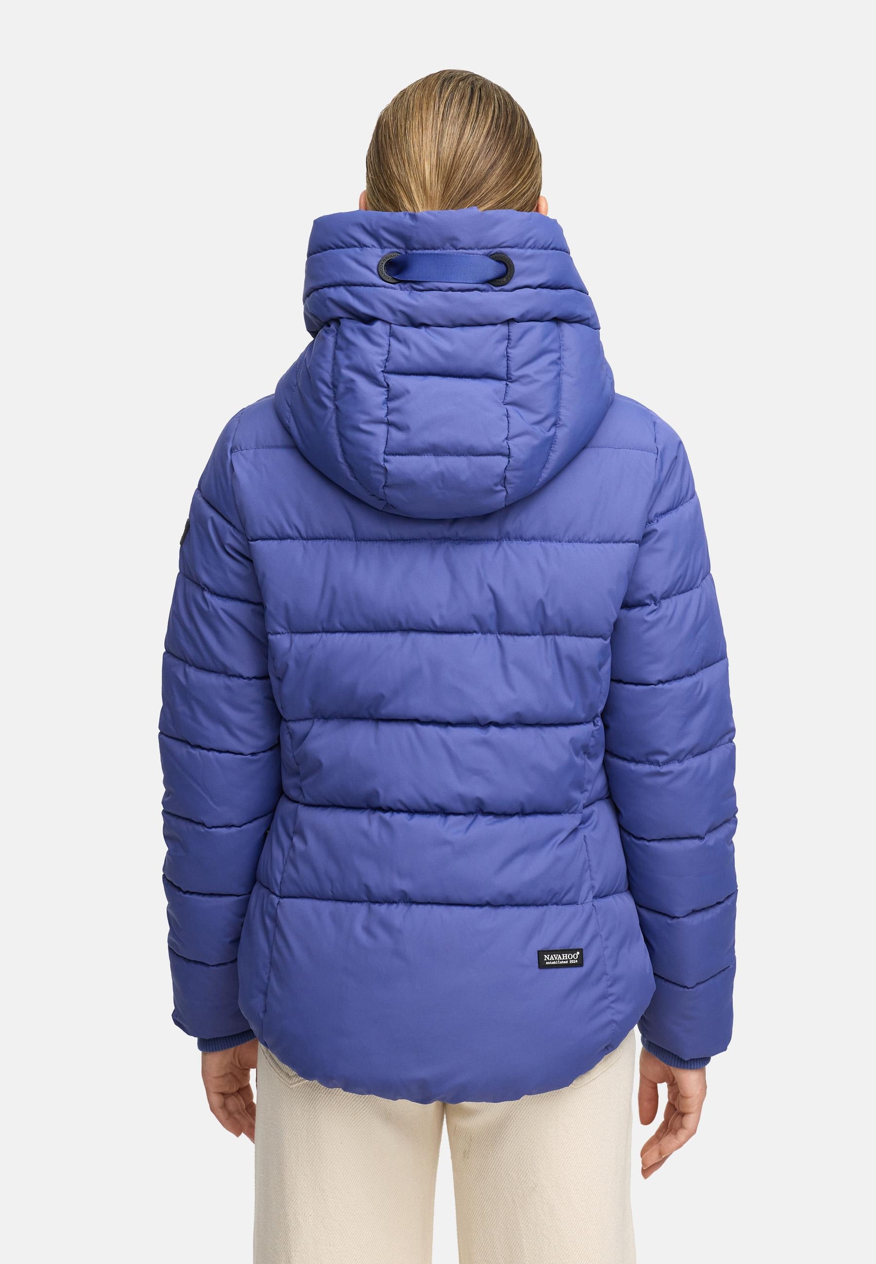 Navahoo Steppjacke »Amayaa«, mit Kapuze, stylische Damen Winterjacke mit coolen Applikationen