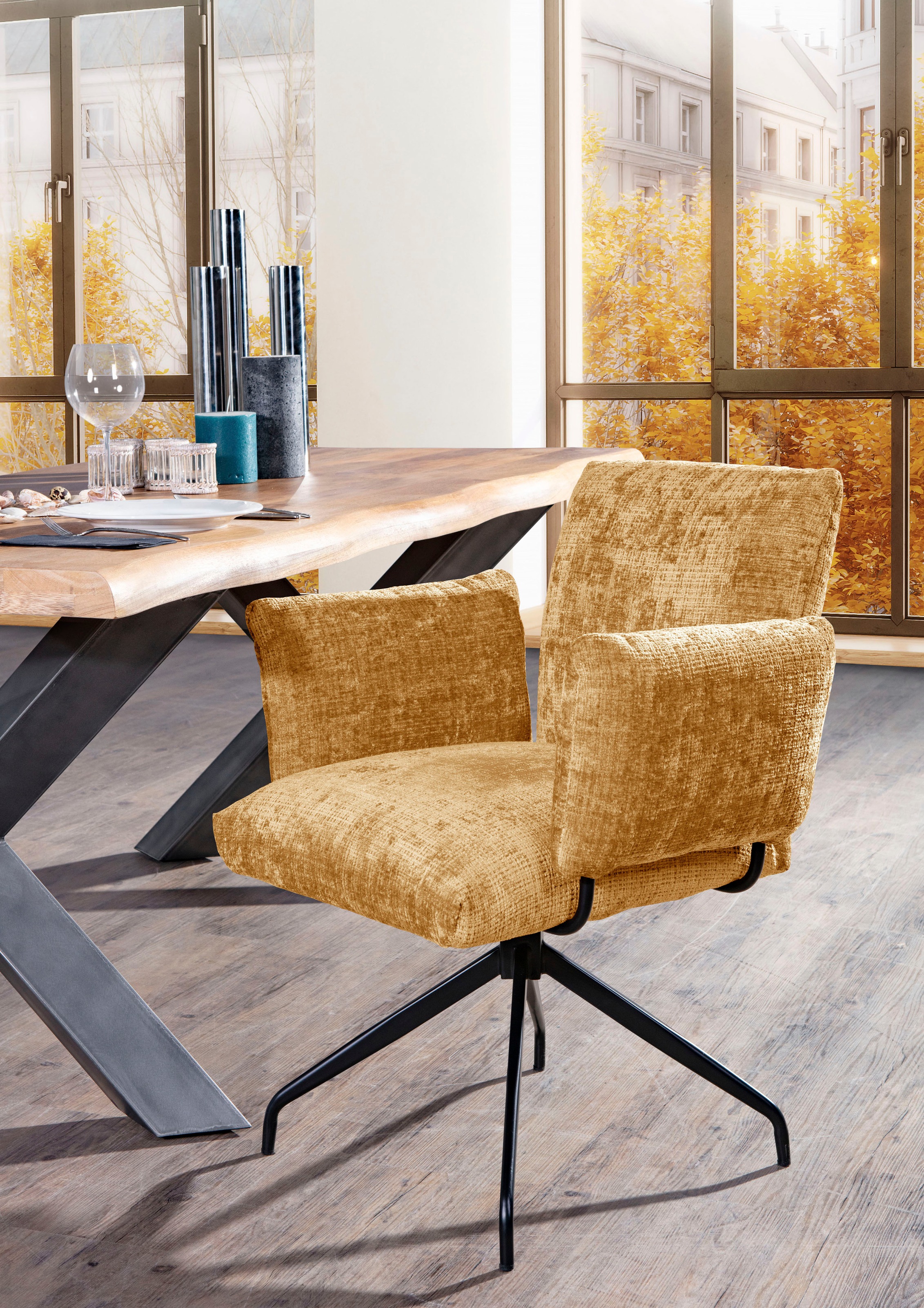Gutmann Factory Esszimmerstuhl () 1 Stk. Chenille günstig online kaufen