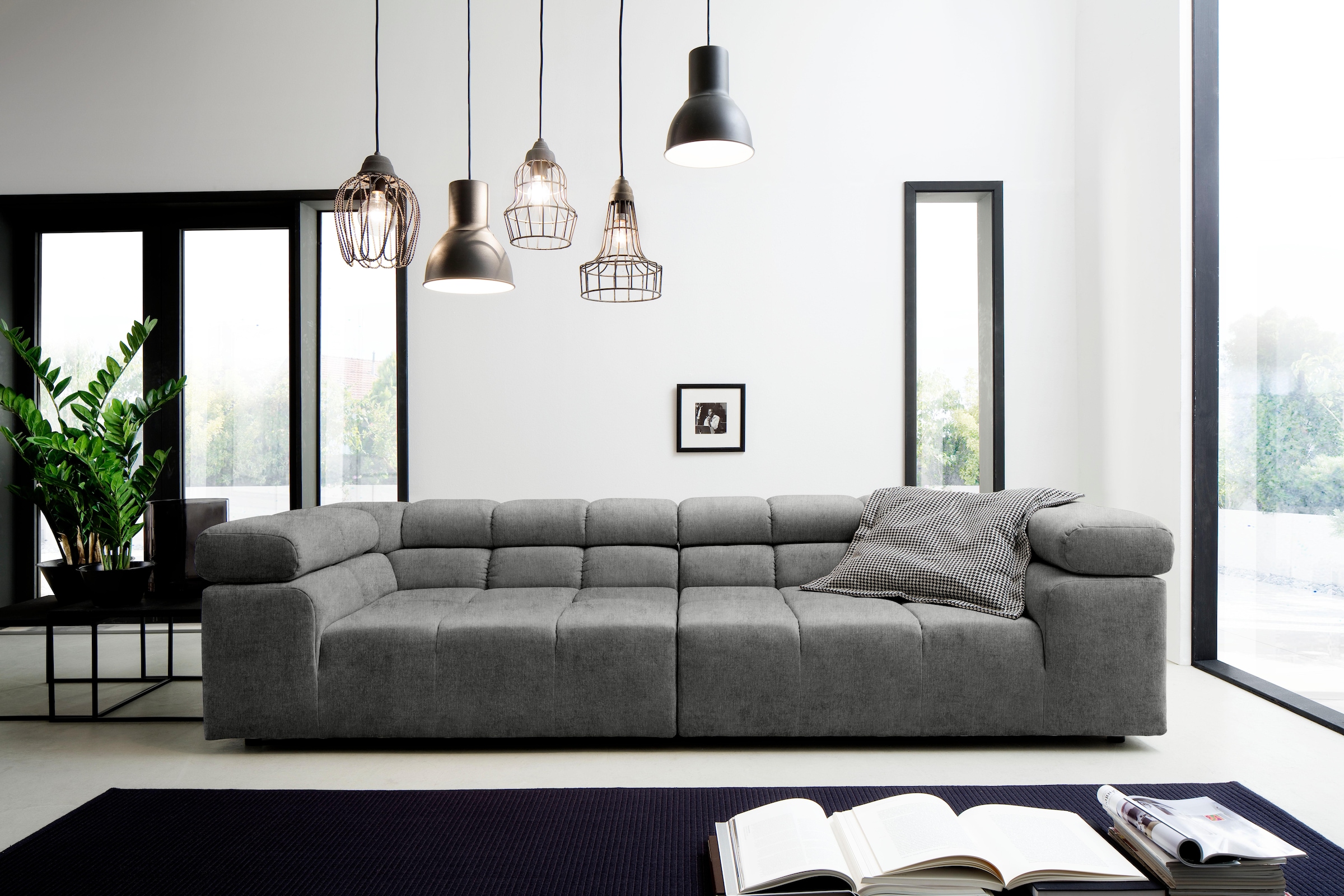 Home affaire Big-Sofa "Ancona modern, elegant, bequem, viel Platz, B/T/H: 2 günstig online kaufen