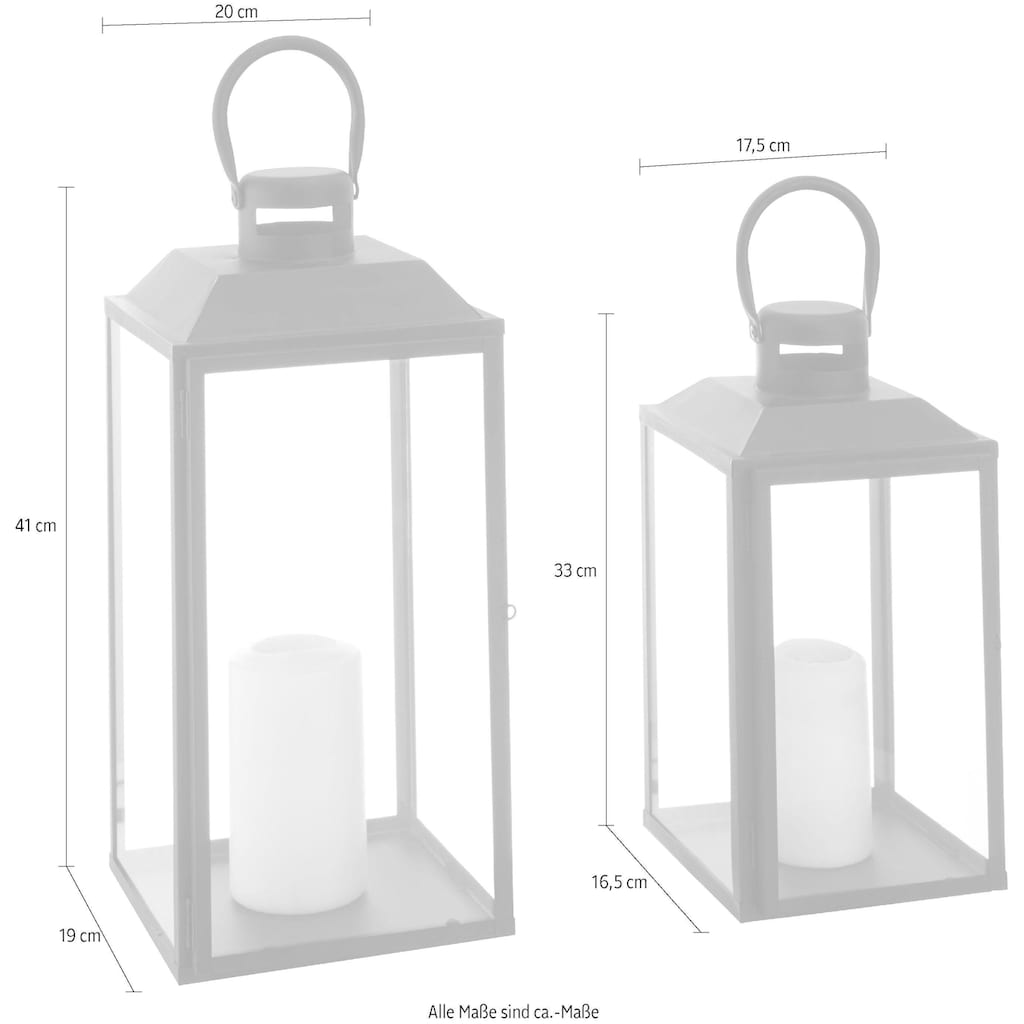 Home affaire Kerzenlaterne, (2er-Set)