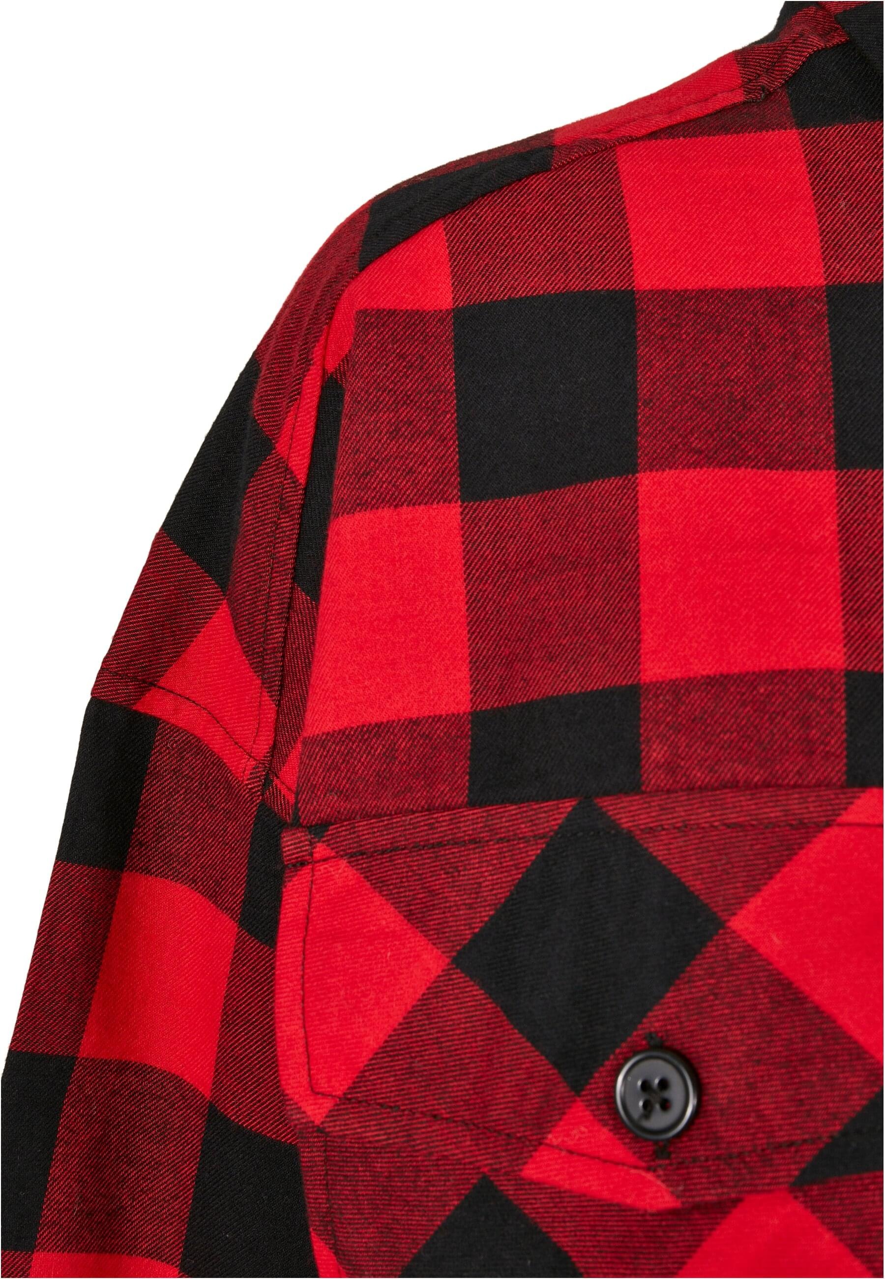 URBAN CLASSICS Langarmhemd »Urban Classics Damen Ladies Short Oversized Check Shirt«, (1 tlg.)